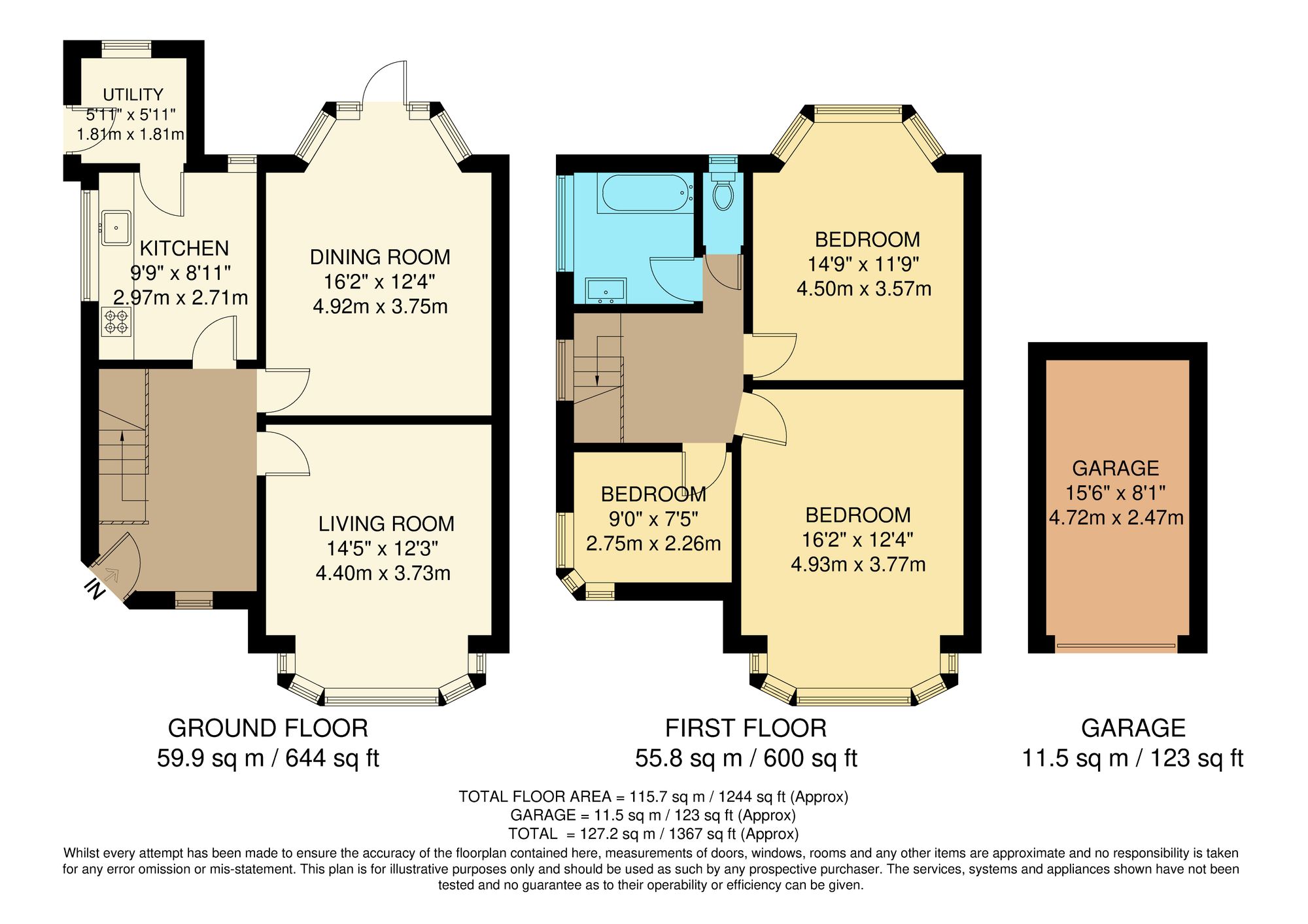 3 bed house for sale in Mitchley Avenue, Purley, CR8 - Property floorplan