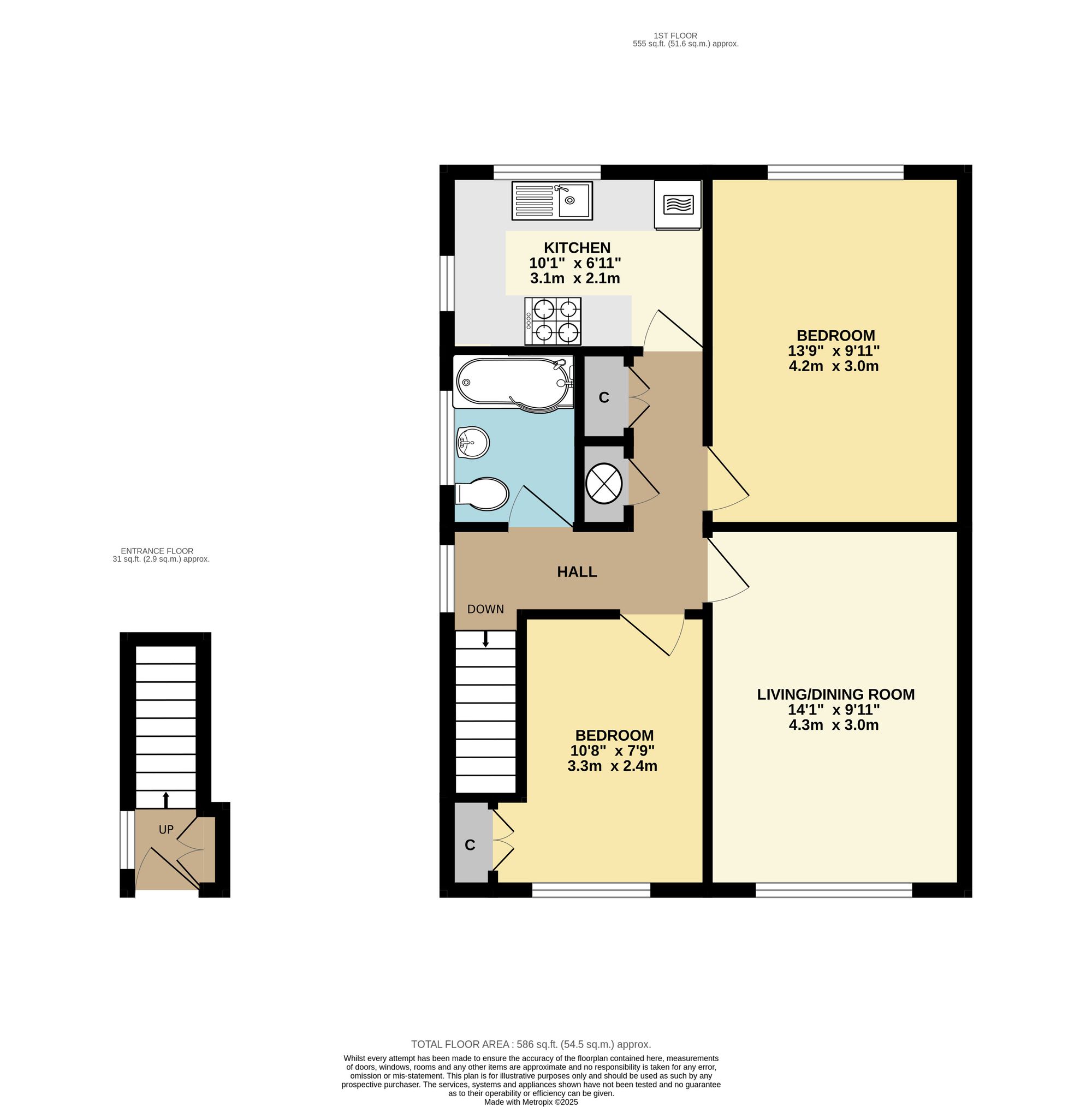 2 bed maisonette for sale in Swallowdale, South Croydon, CR2 - Property floorplan