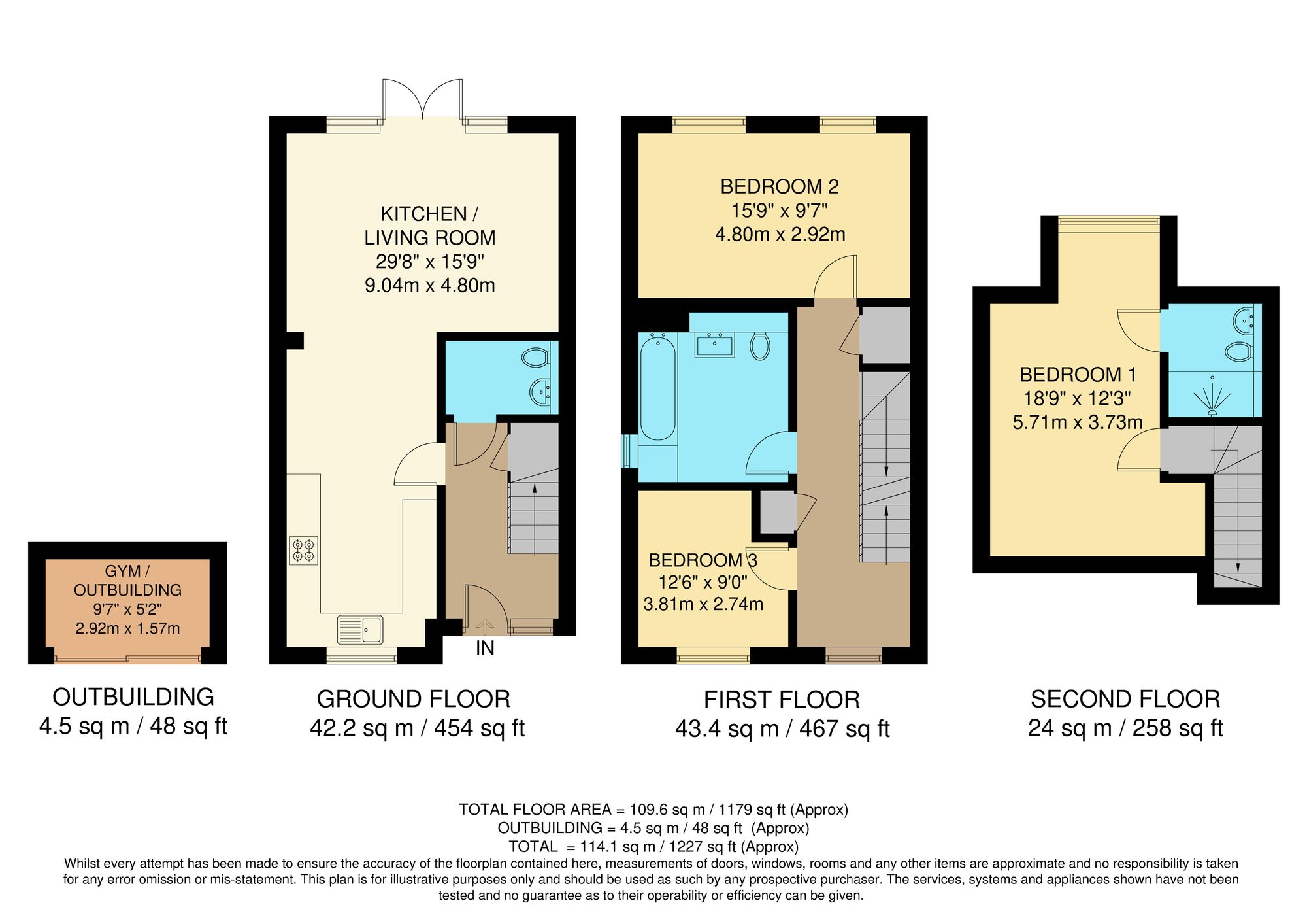 3 bed semi-detached house for sale in Harewood Gardens, South Croydon, CR2 - Property floorplan