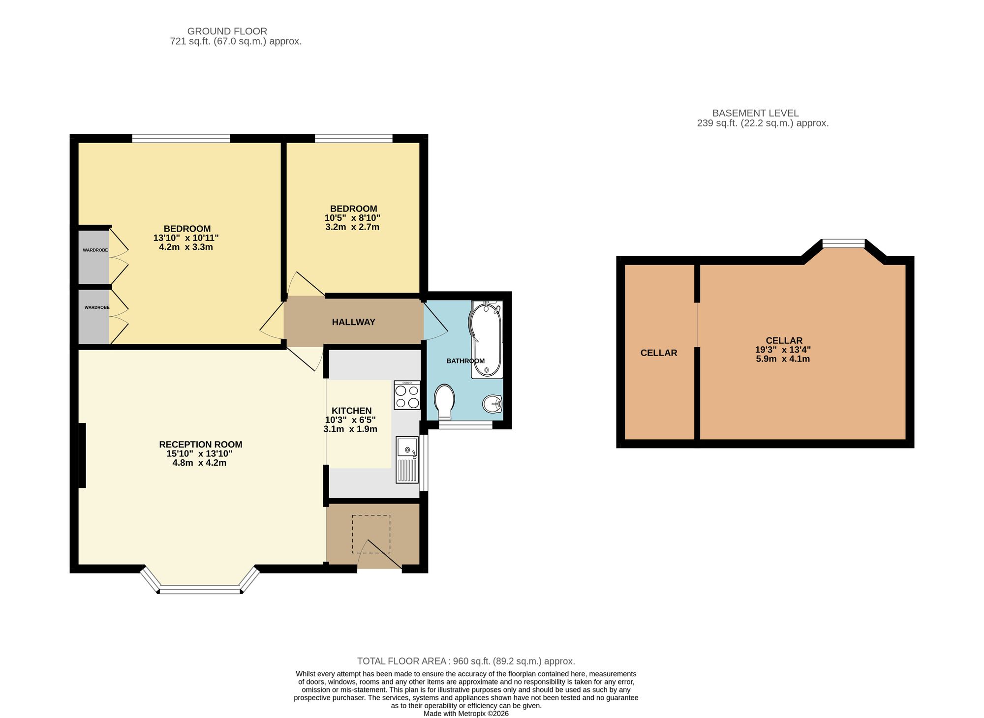 2 bed flat for sale in Earlswood Road, Redhill, RH1 - Property floorplan