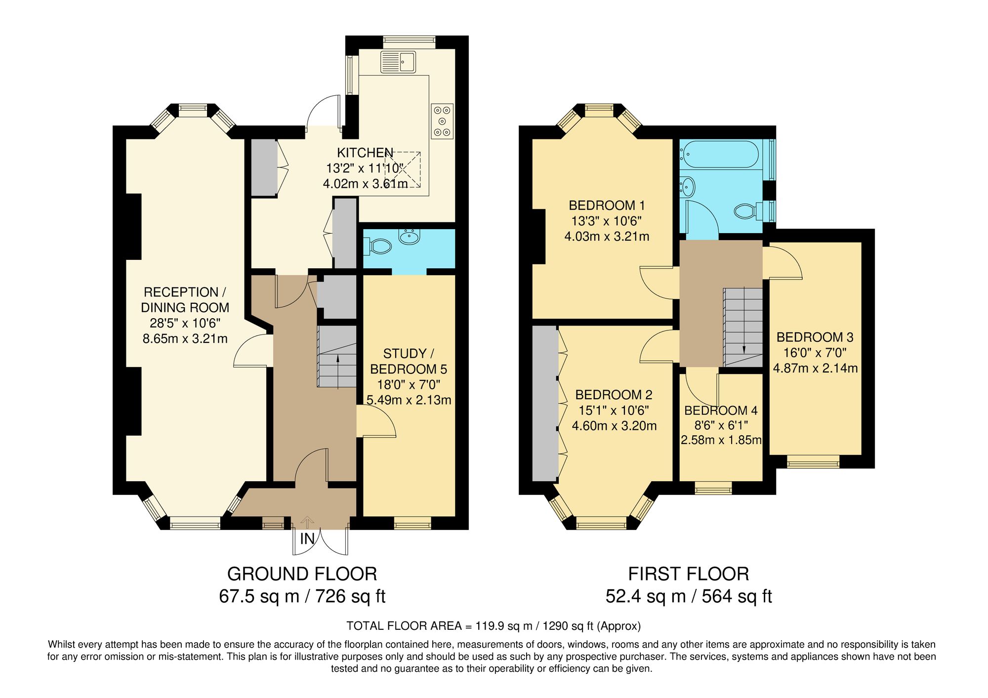 4 bed semi-detached house for sale in Derwent Drive, Purley, CR8 - Property floorplan