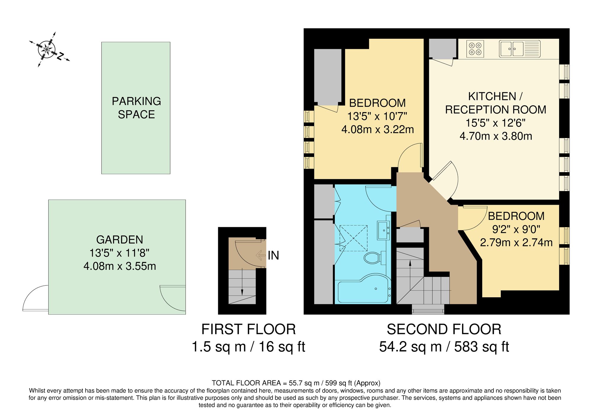 2 bed flat for sale in The Chase, Wallington, SM6 - Property floorplan