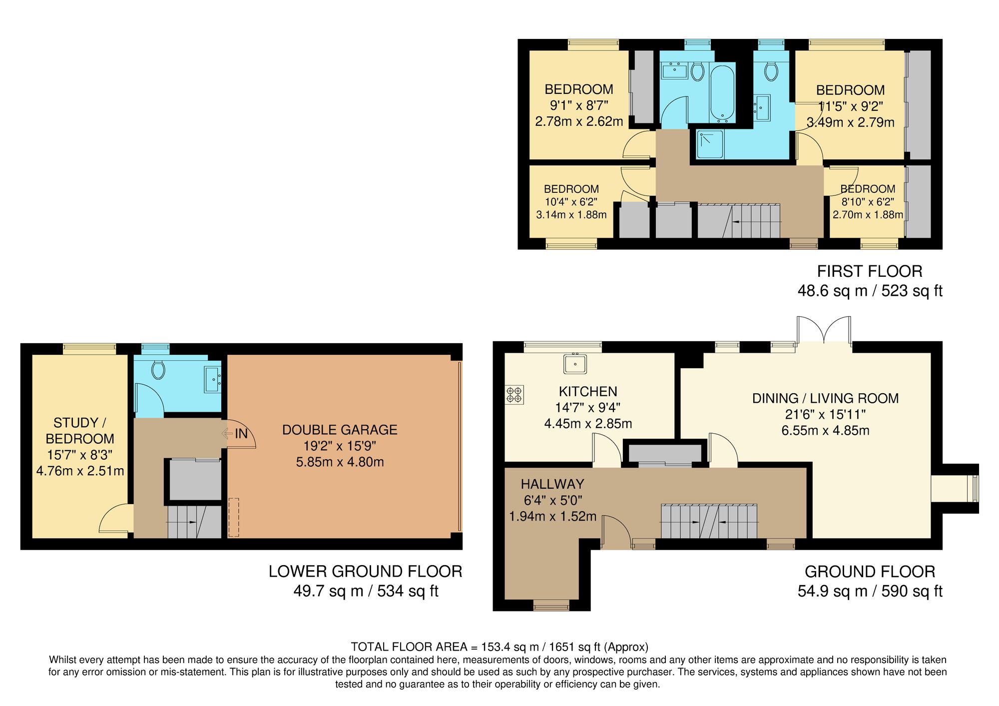 4 bed terraced house for sale in Linton Glade, Croydon, CR0 - Property floorplan