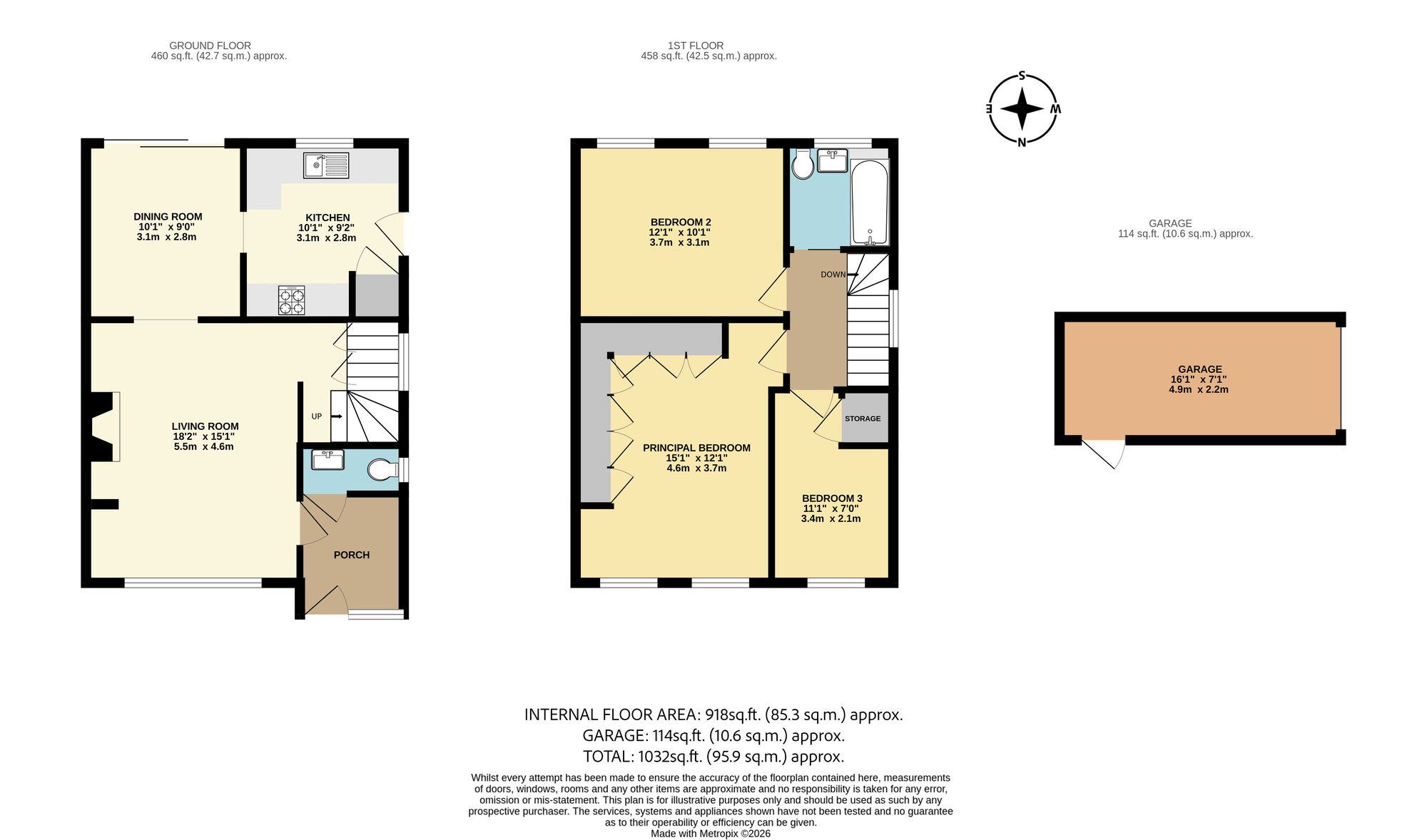 3 bed semi-detached house for sale in Bruce Drive, South Croydon, CR2 - Property floorplan