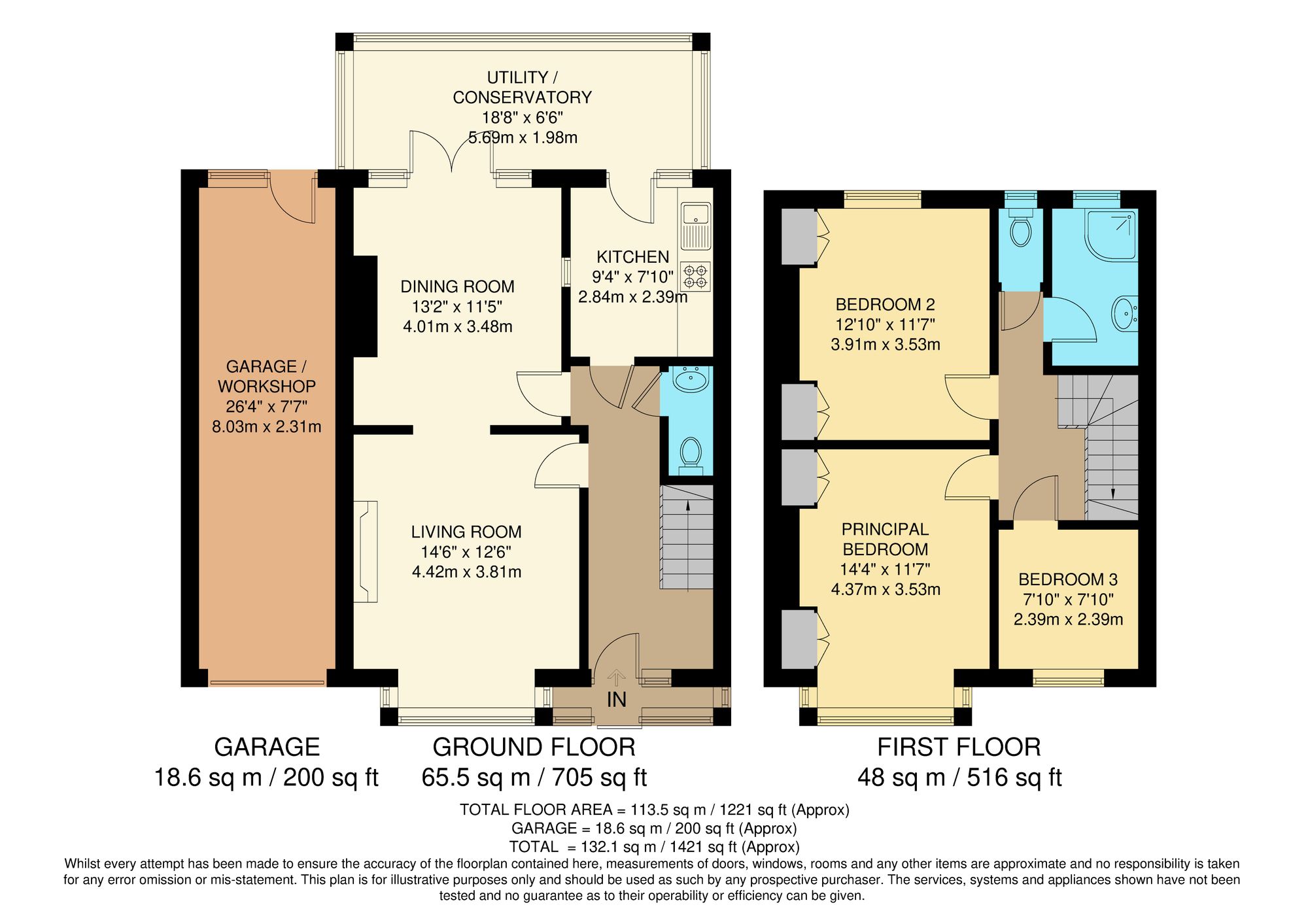 3 bed end of terrace house for sale in Godalming Avenue, Wallington, SM6 - Property floorplan