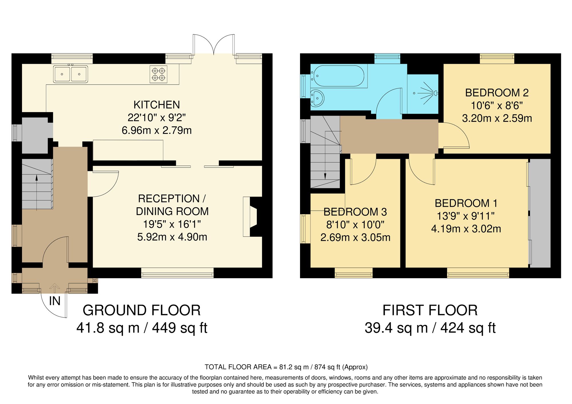 3 bed semi-detached house for sale in Wentworth Way, South Croydon, CR2 - Property floorplan