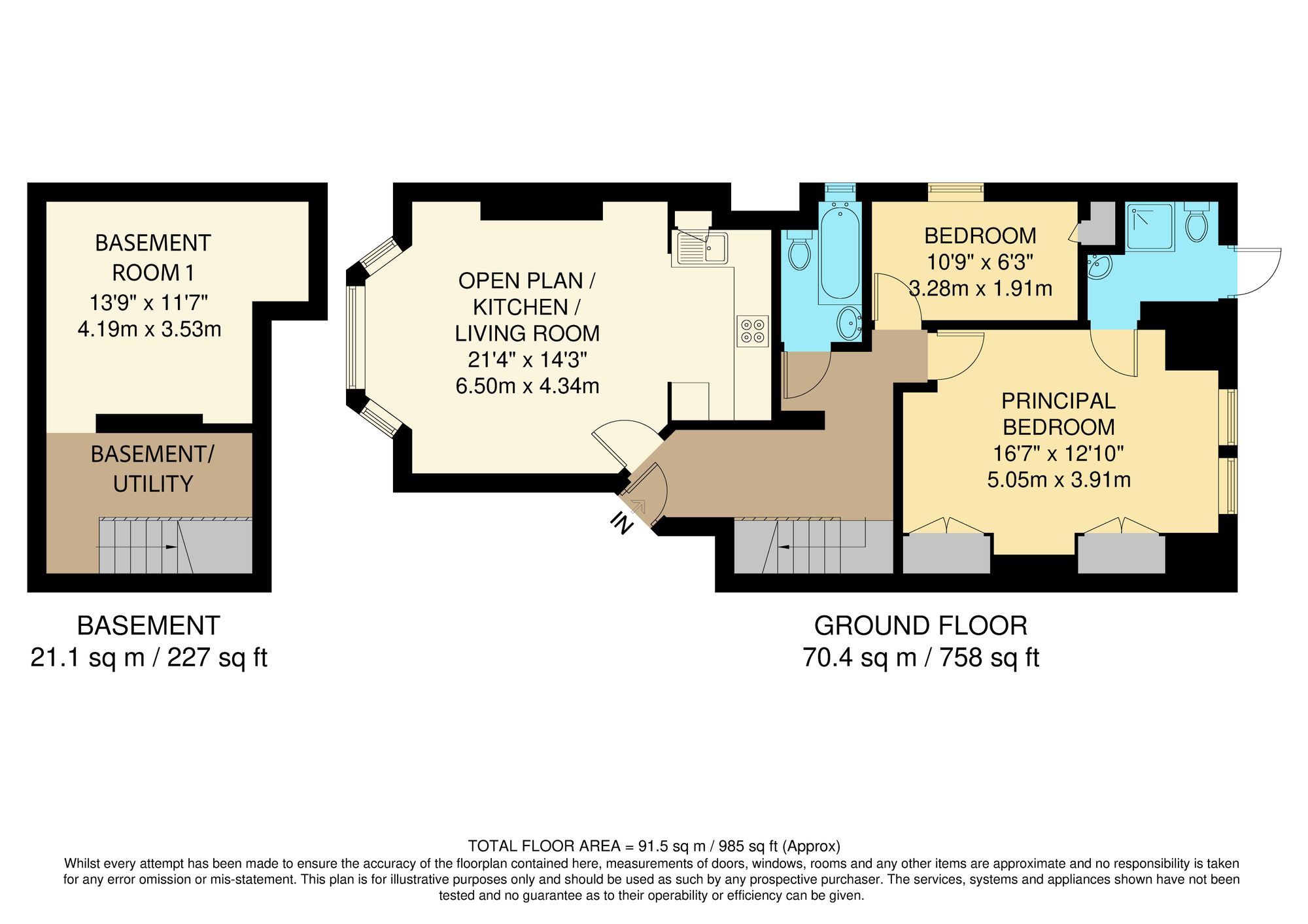 2 bed flat for sale in Avondale Road, South Croydon, CR2 - Property floorplan