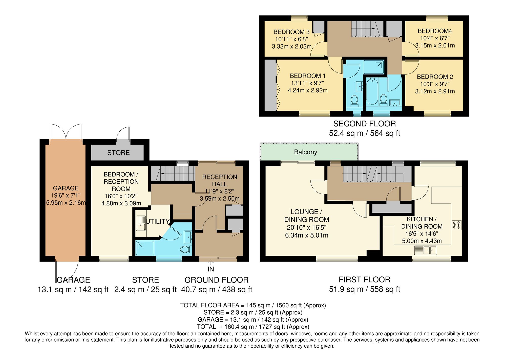 5 bed mid-terraced house for sale in Linton Glade, Croydon, CR0 - Property floorplan