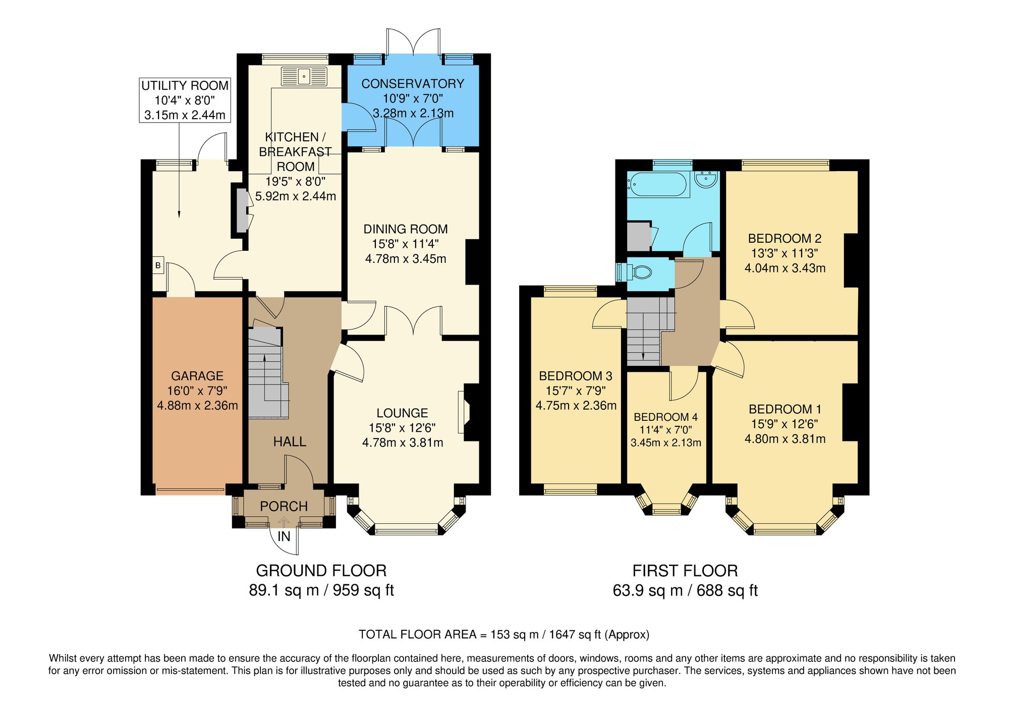 4 bed semi-detached house for sale in Court Hill, South Croydon, CR2 - Property floorplan