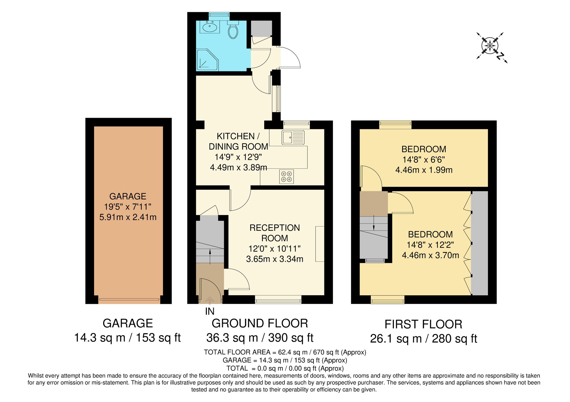 2 bed terraced house for sale in Limpsfield Road, South Croydon, CR2 - Property floorplan