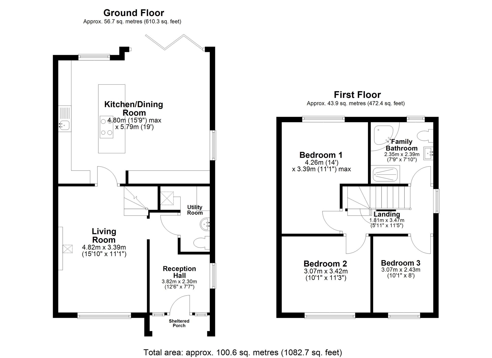 3 bed semi-detached house for sale in Ravensdale Avenue, Leamington Spa, CV32 - Property floorplan