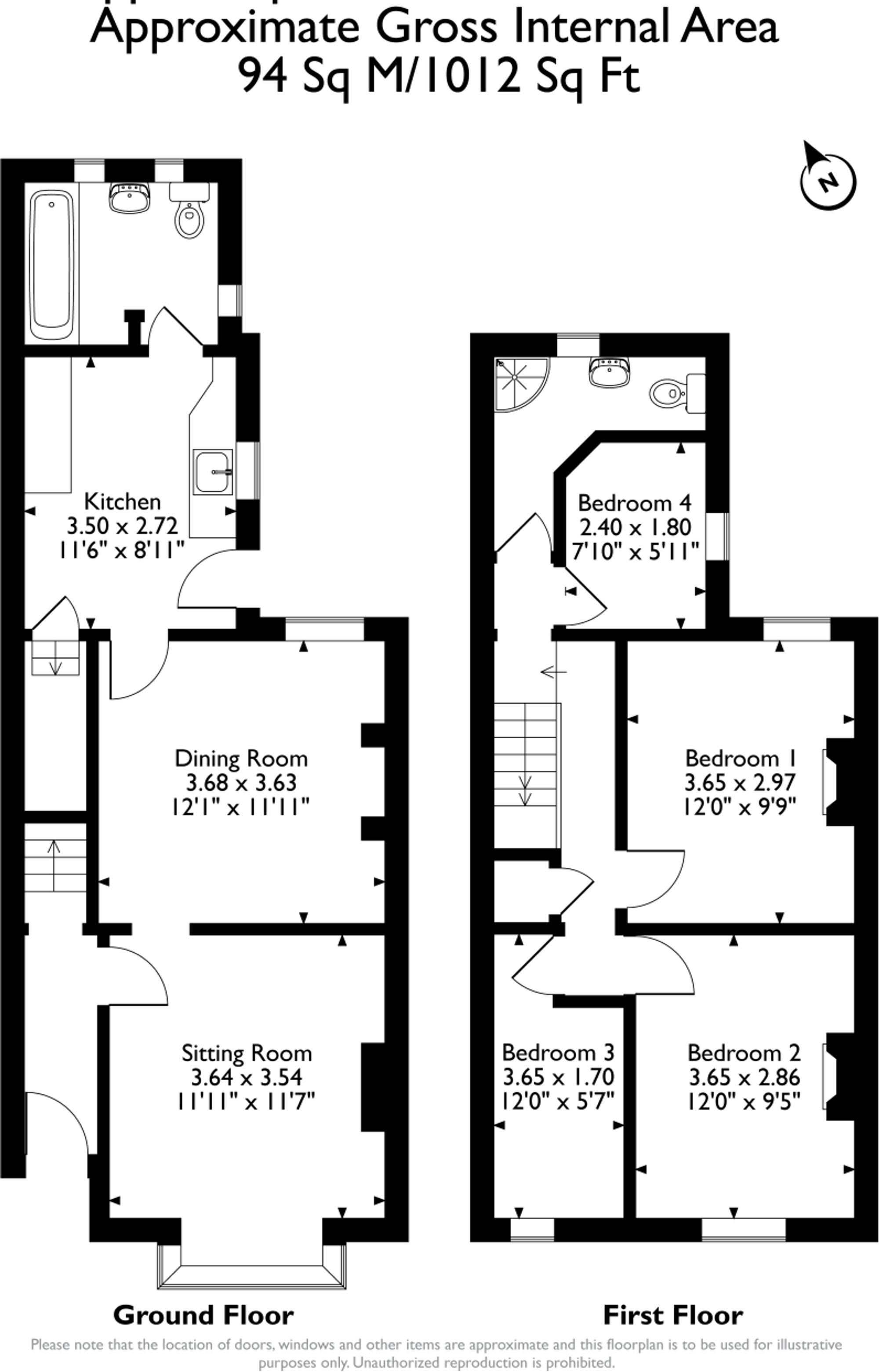 4 bed semi-detached house for sale in Upper Cape, Warwick, CV34 - Property floorplan