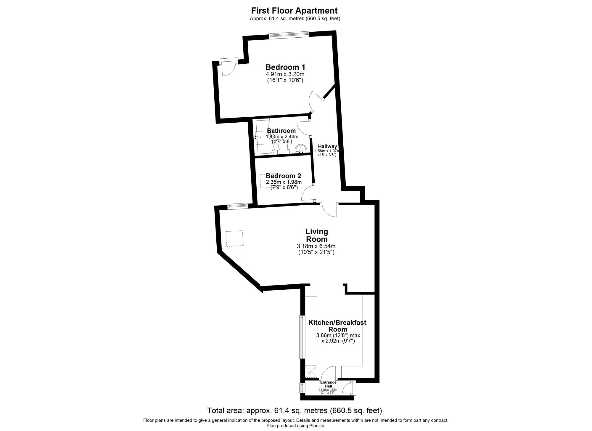 2 bed apartment for sale in Evesham Place, Stratford-Upon-Avon, CV37 - Property floorplan