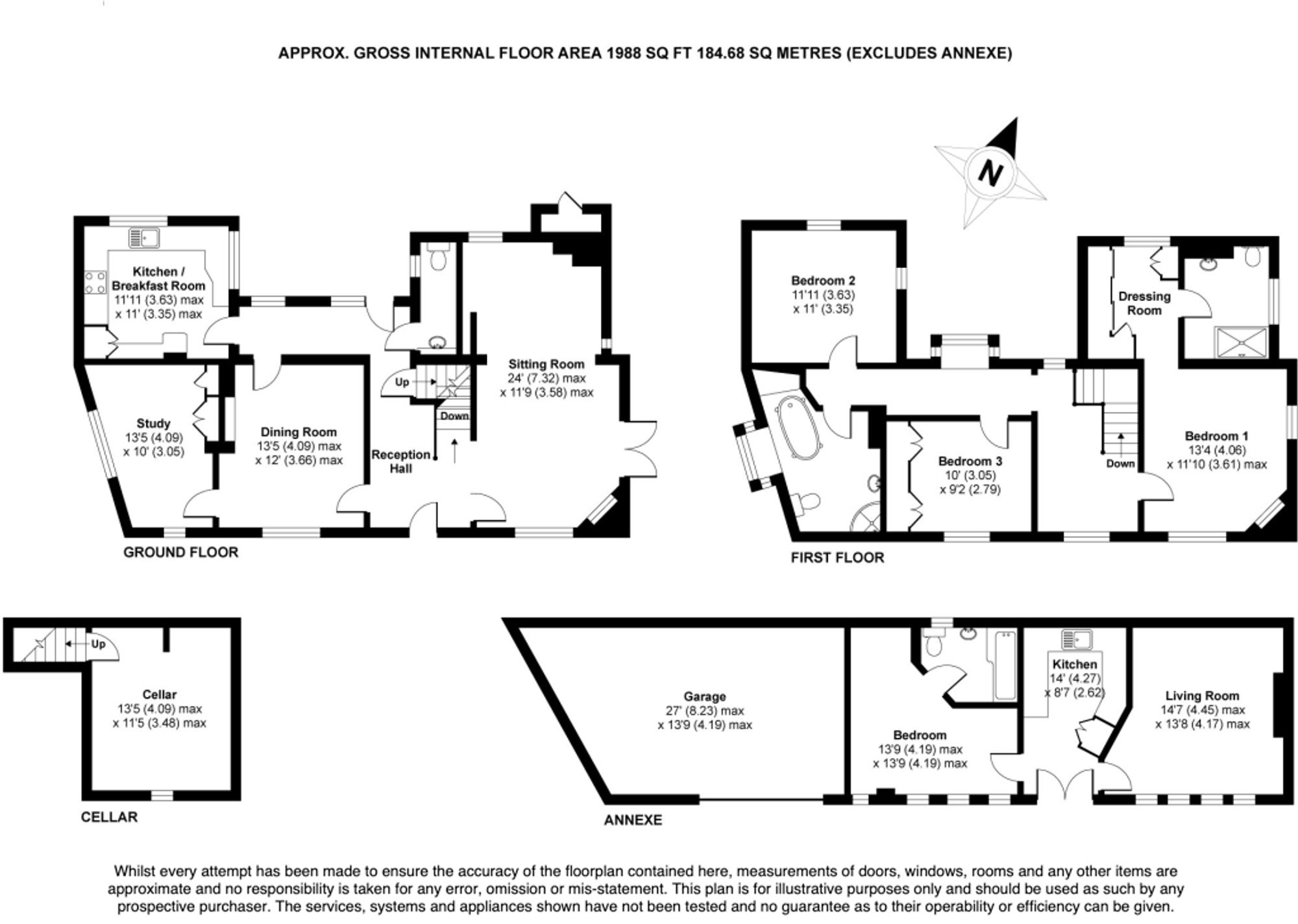 4 bed detached house for sale in Church Lane, Bearley, CV37 - Property floorplan