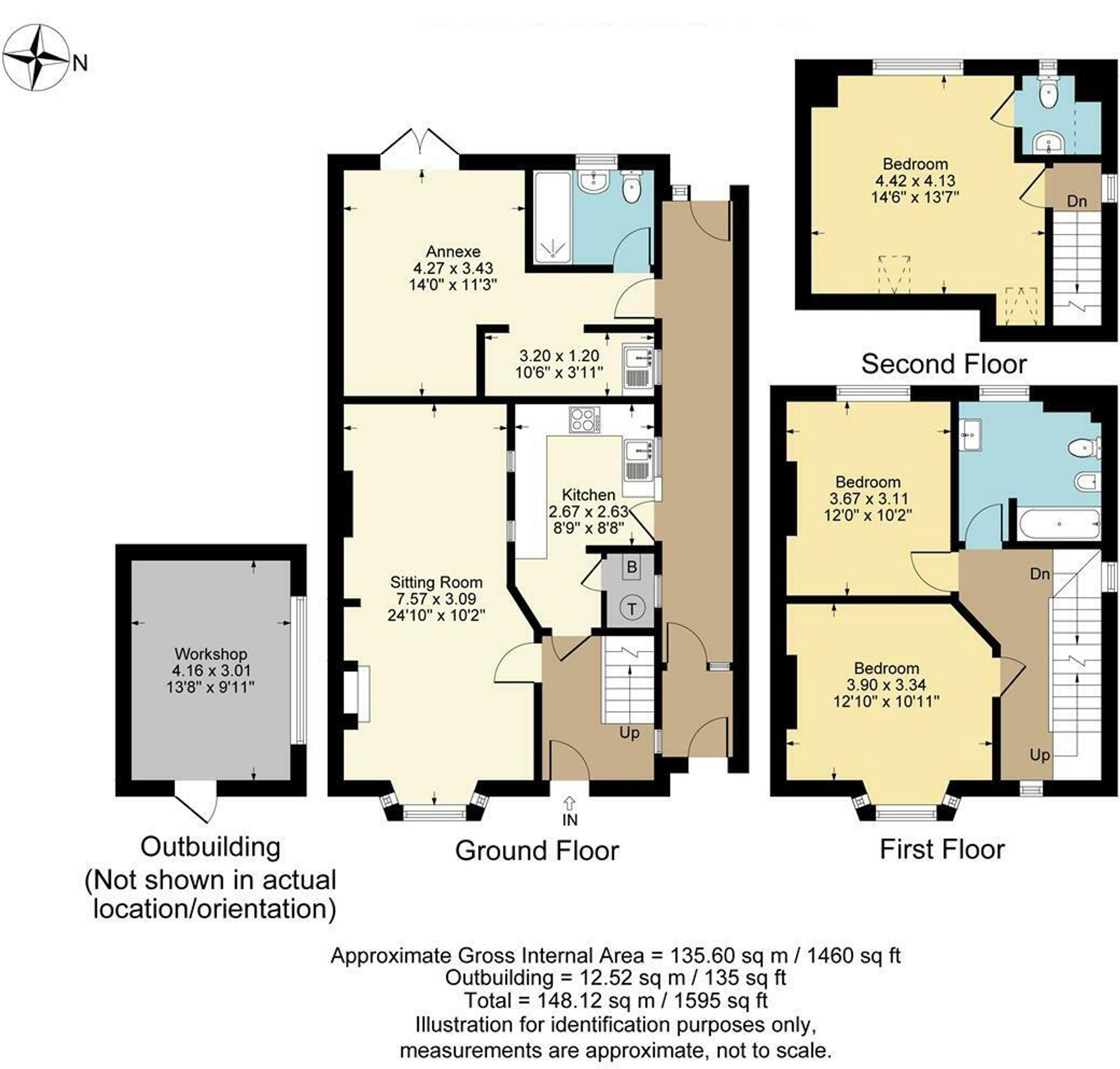 4 bed semi-detached house for sale in Hathaway Lane, Stratford-Upon-Avon, CV37 - Property floorplan