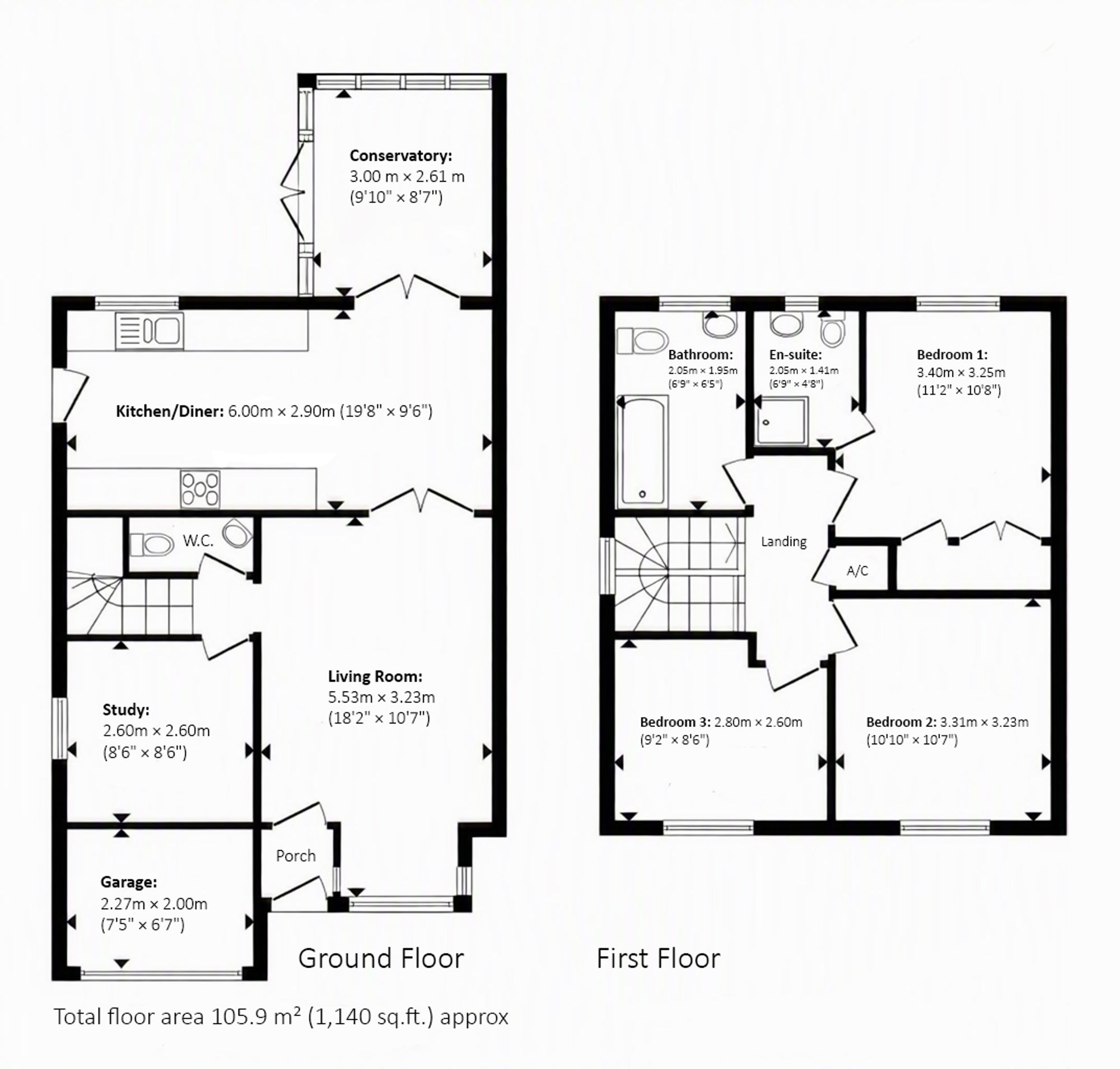 3 bed detached house for sale in Teal Close, Stratford-Upon-Avon, CV37 - Property floorplan