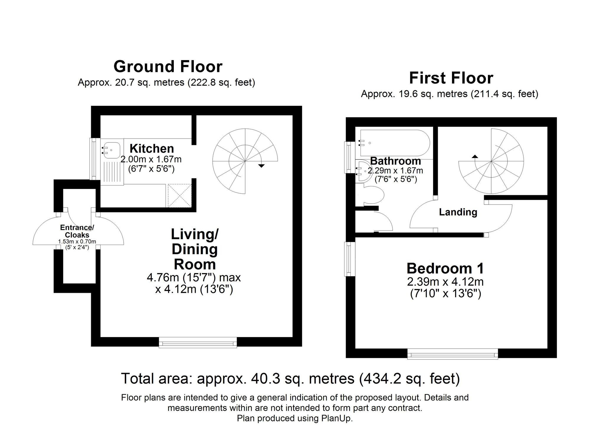 1 bed mid-terraced house for sale in William Tarver Close, Warwick, CV34 - Property floorplan