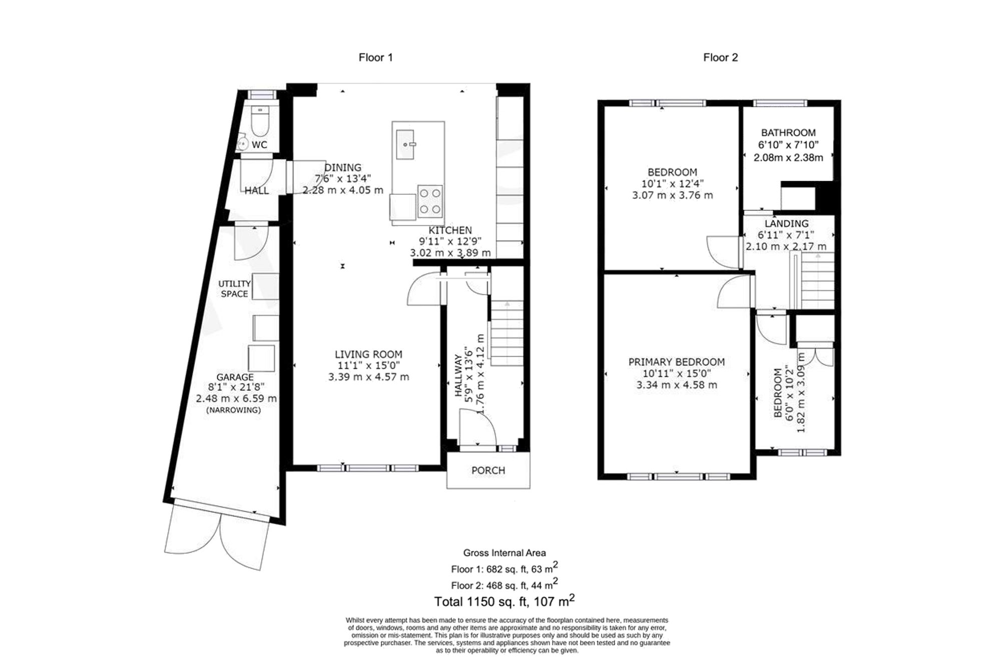 3 bed semi-detached house for sale in Hatherell Road, Radford Semele, CV31 - Property floorplan