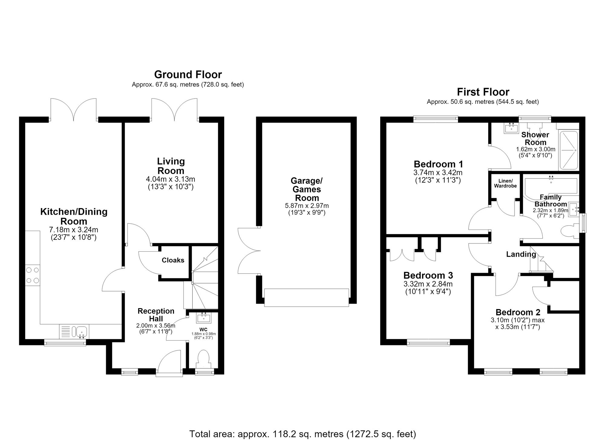 3 bed detached house for sale in Sykes Road, Hampton Magna, CV35 - Property floorplan