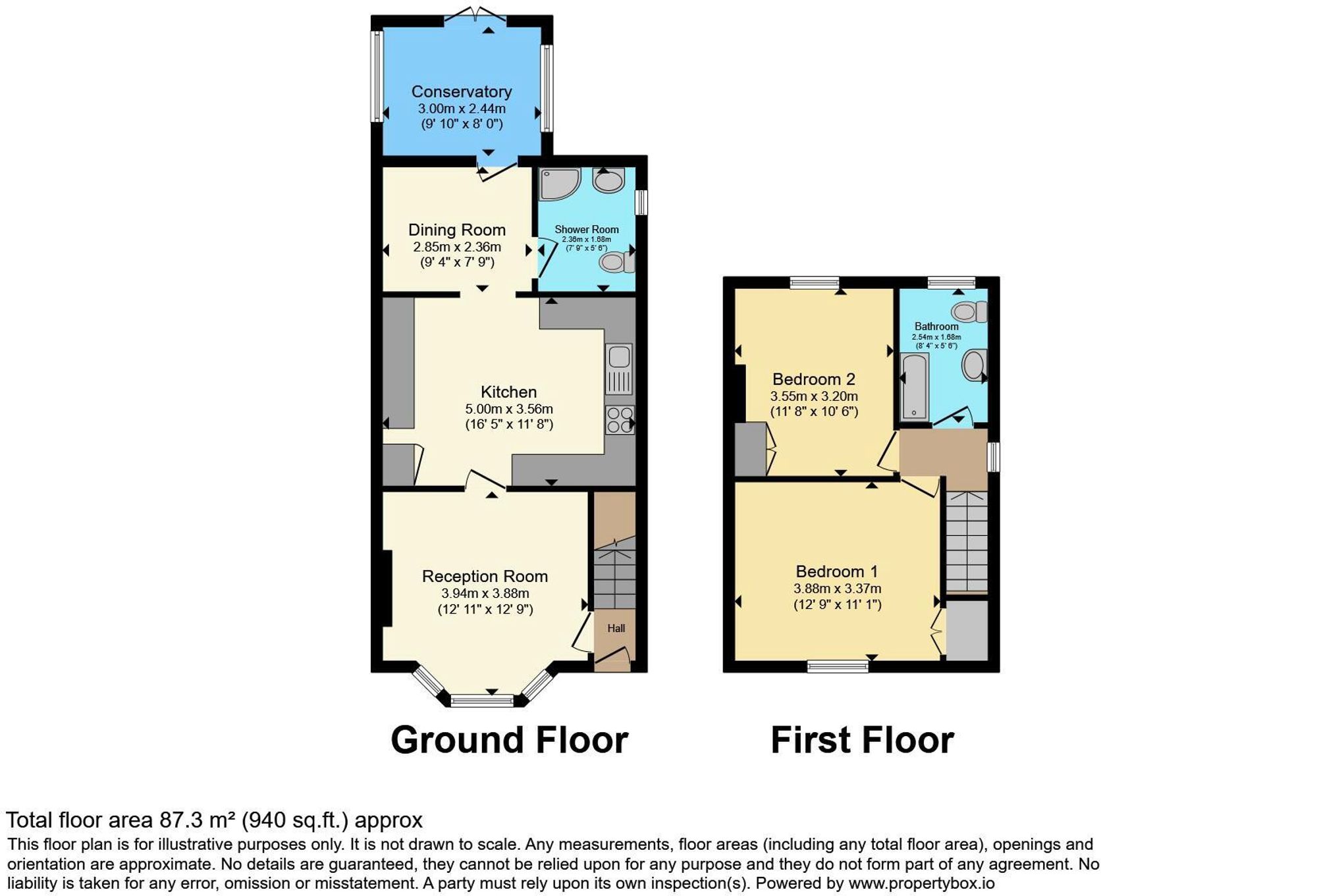 2 bed semi-detached house for sale in Rugby Road, Binley Woods, CV3 - Property floorplan