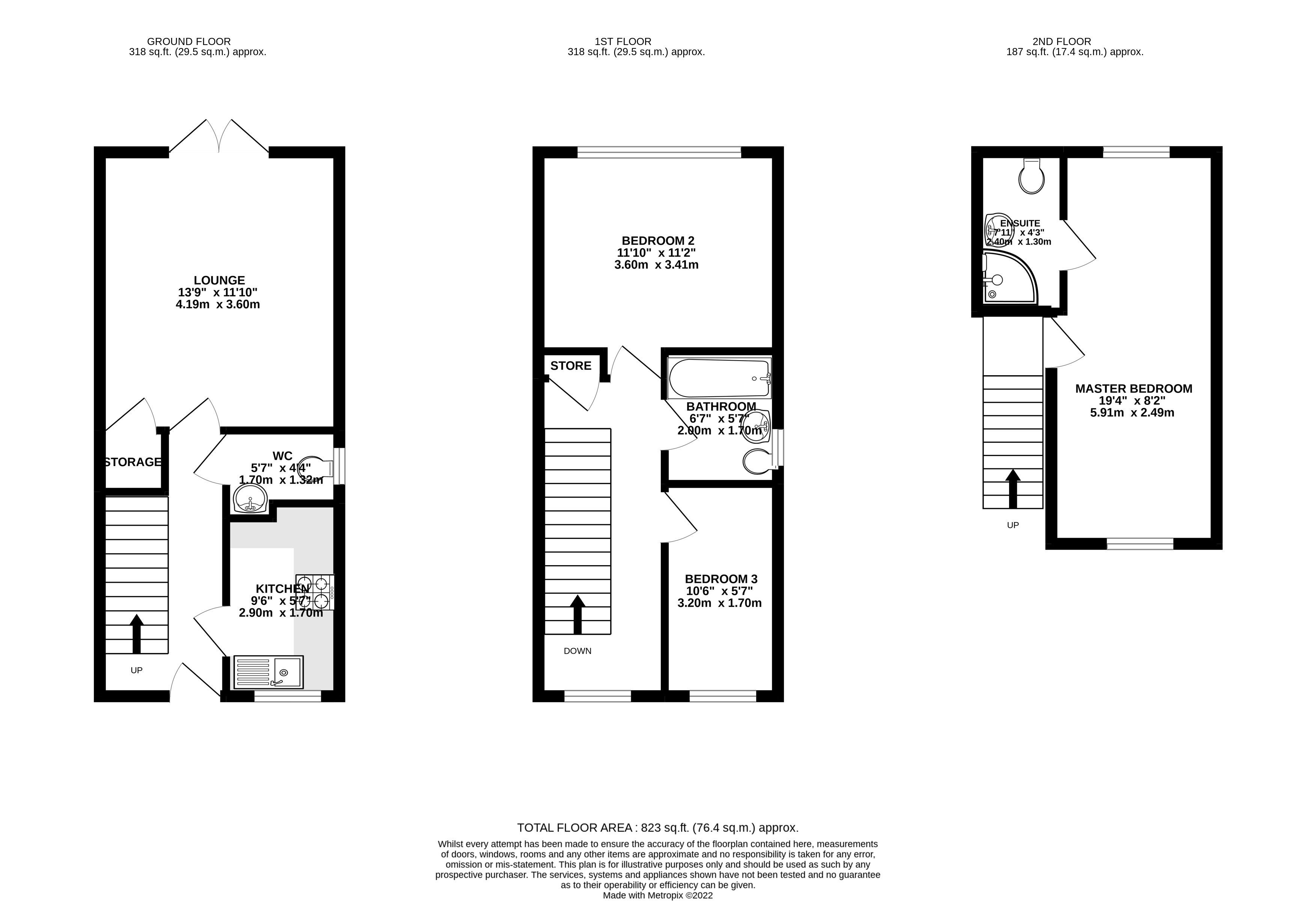 3 bed semi-detached house to rent in Wesley Road, Poole, BH12 - Property floorplan