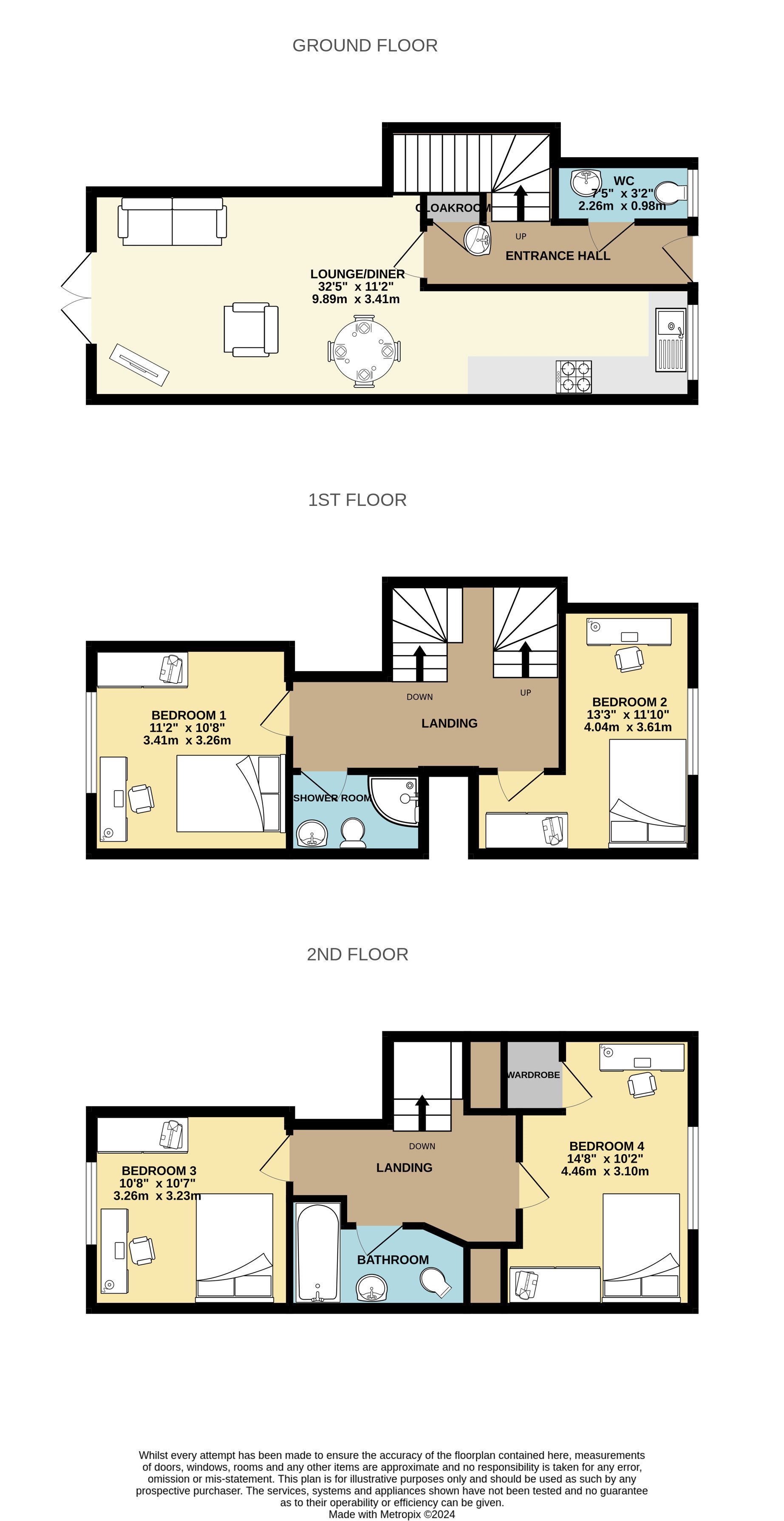 4 bed house to rent in Portchester Place, Bournemouth - Property floorplan