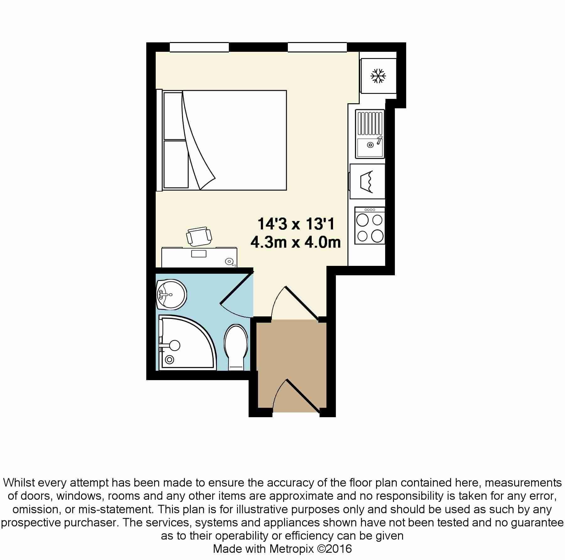 Flat to rent in Old Christchurch Road, Bournemouth - Property floorplan