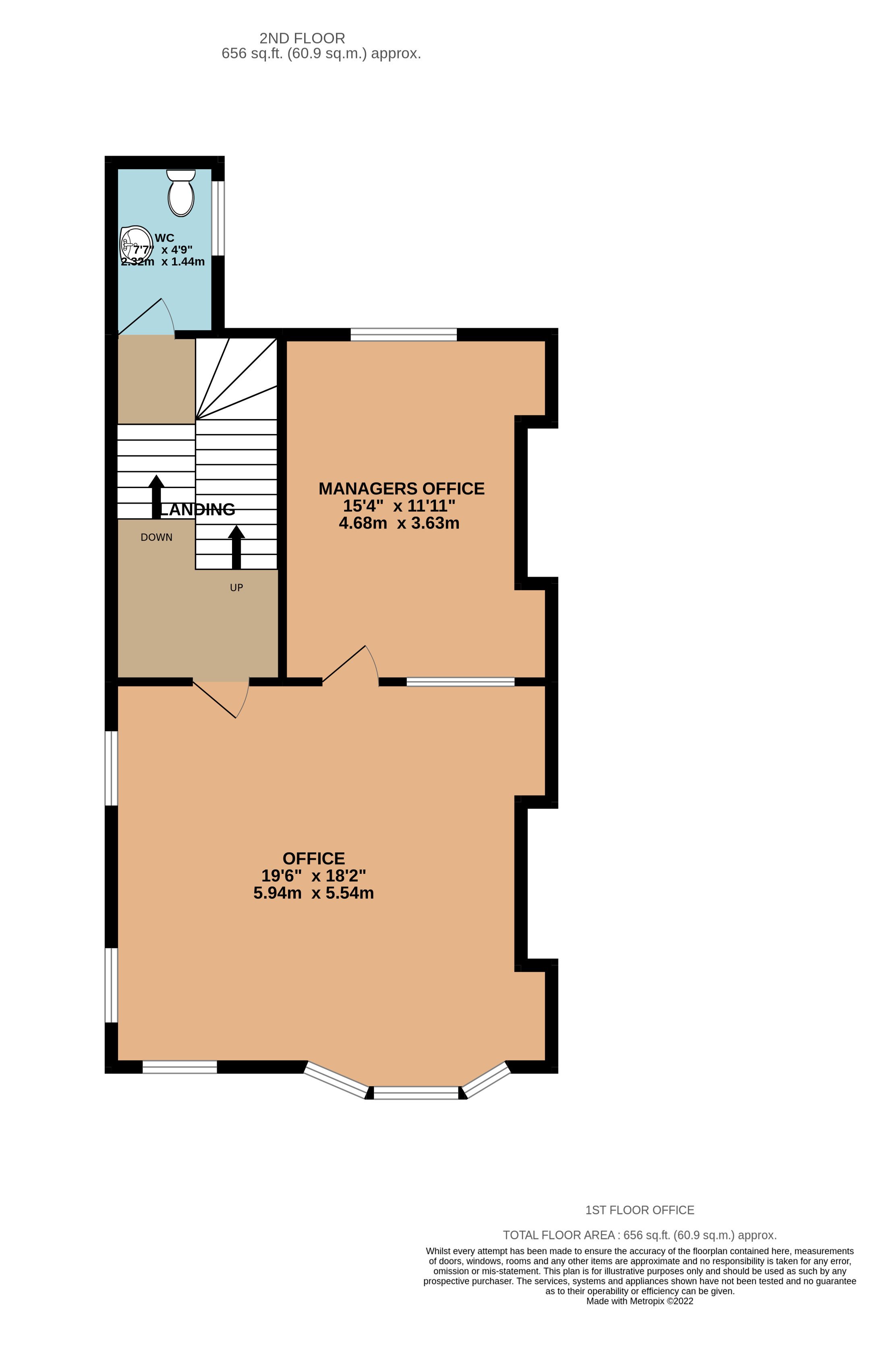1 bed to rent in Yelverton Road, Bournemouth, BH1 - Property floorplan
