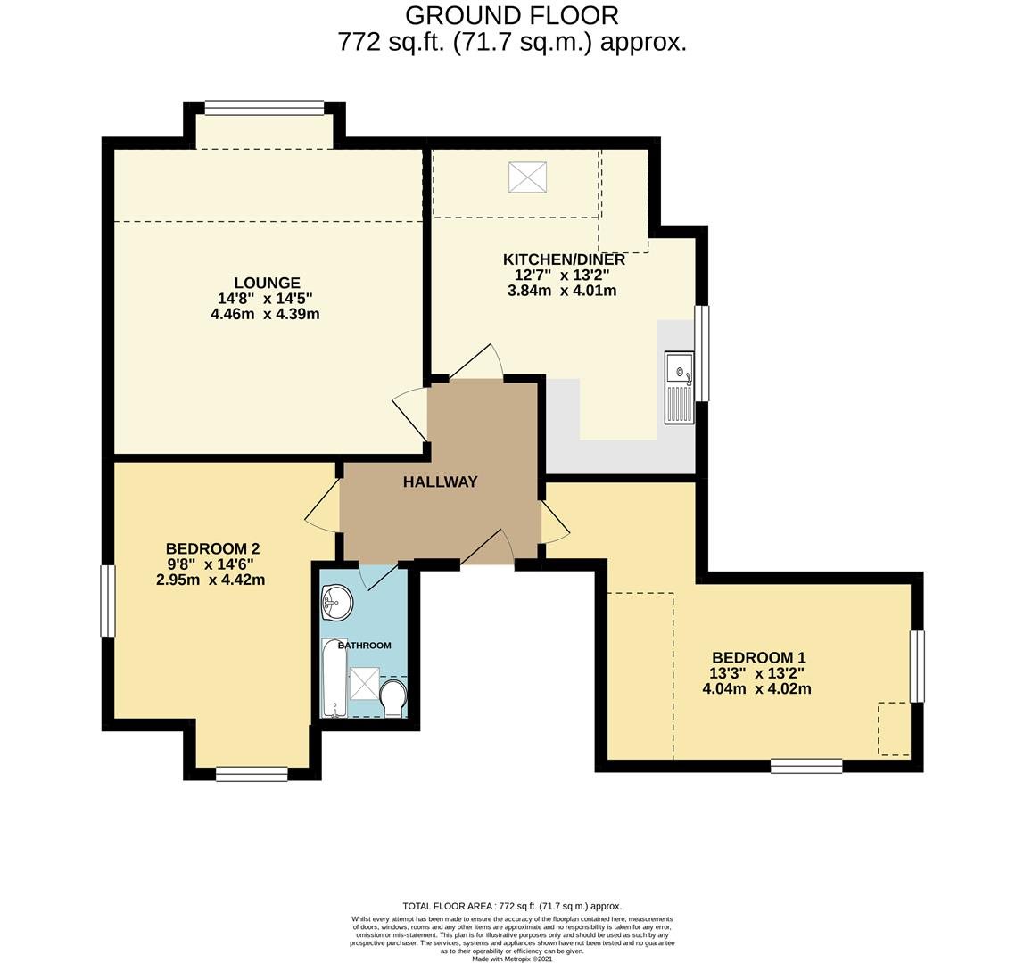 2 bed flat to rent in Westby Road, Bournemouth, BH5 - Property floorplan