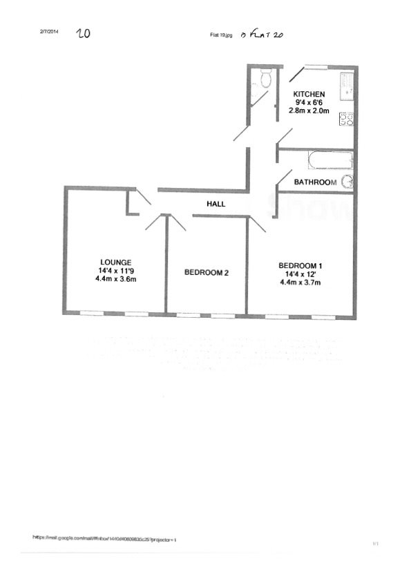 2 bed flat to rent in Richmond Hill, Bournemouth, BH2 - Property floorplan