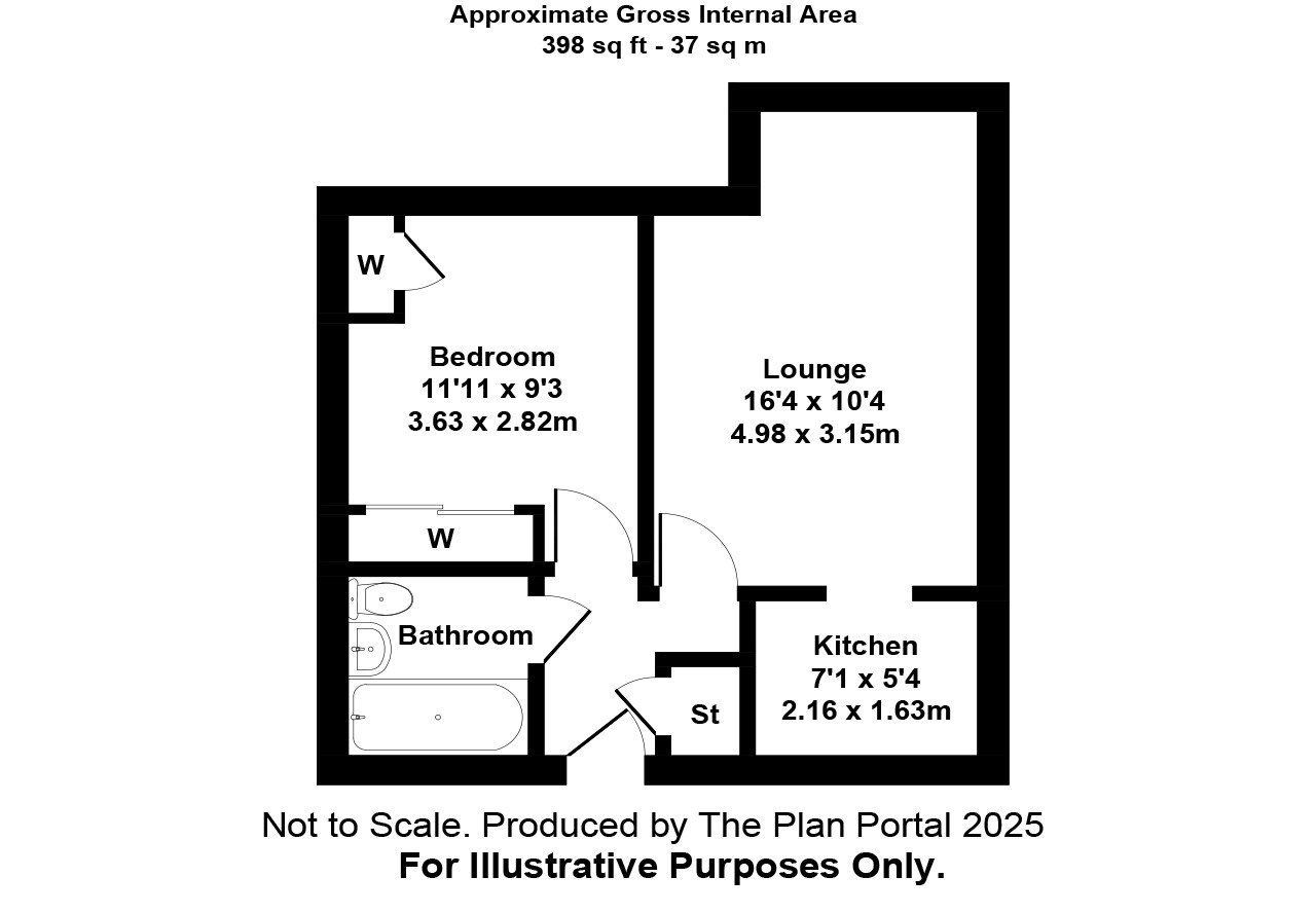 1 bed flat for sale in Cleveland Road, Bournemouth - Property floorplan