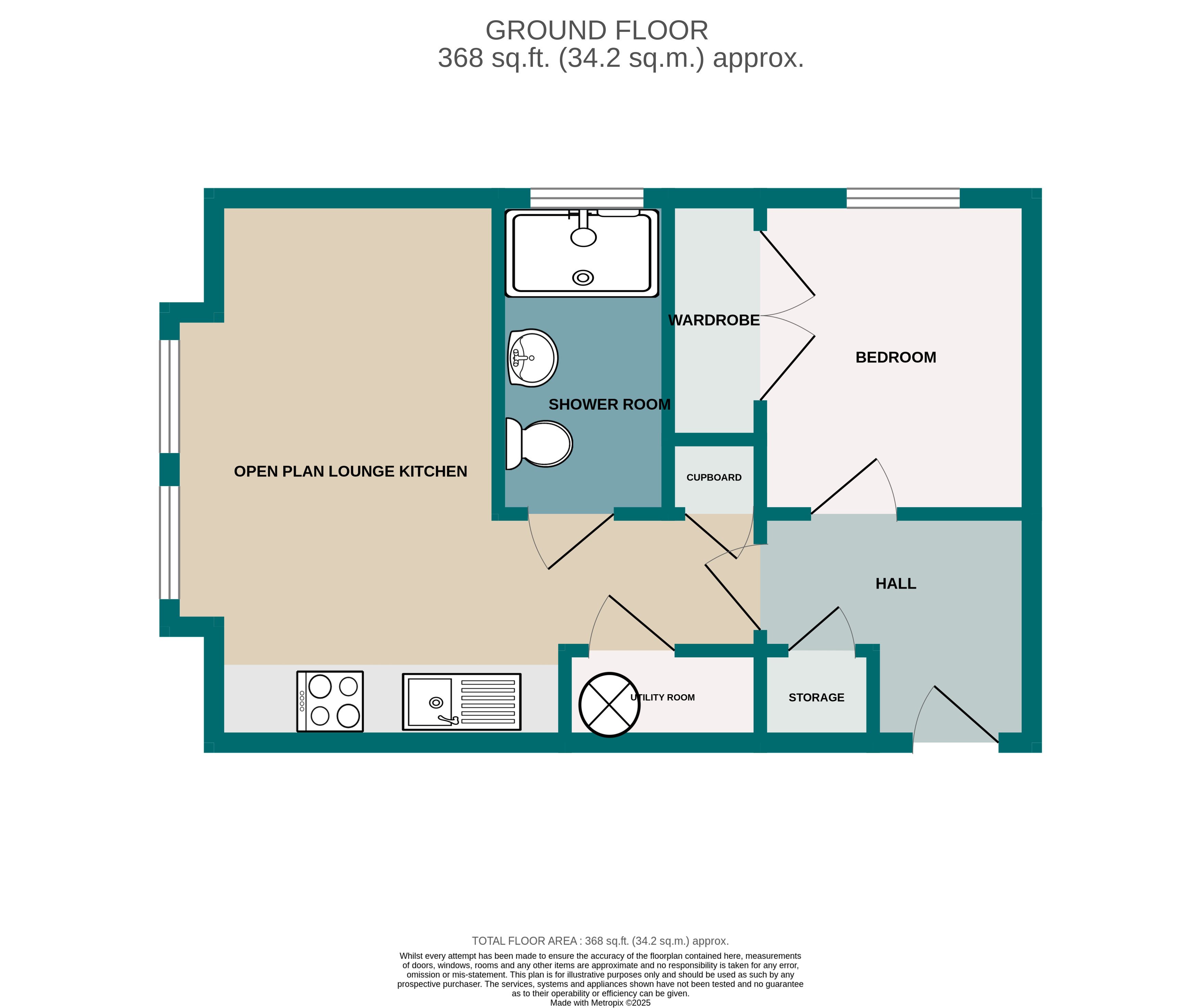 1 bed flat for sale in Drummond Road, Bournemouth - Property floorplan