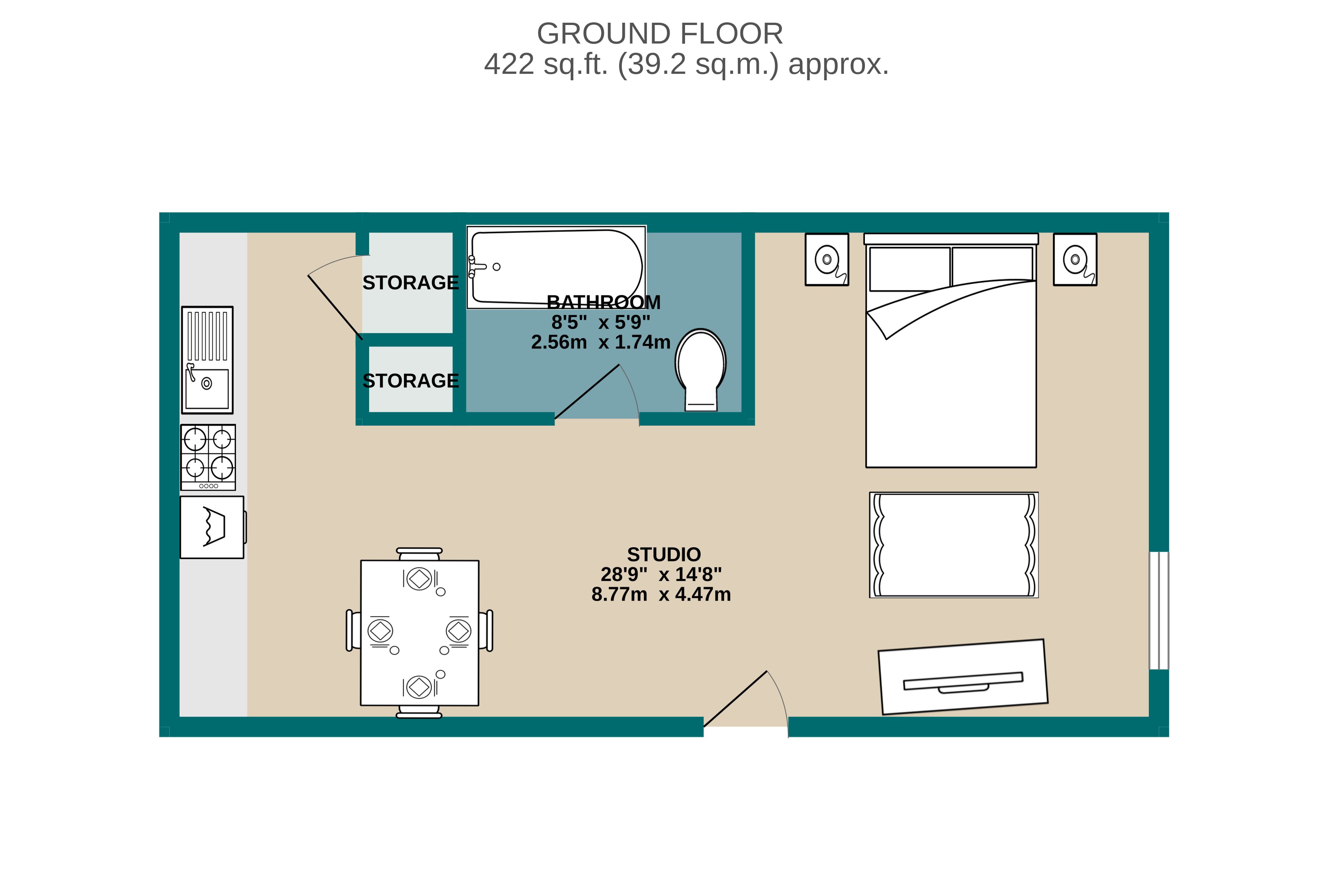 1 bed flat to rent in The Triangle, Bournemouth, BH2 8
