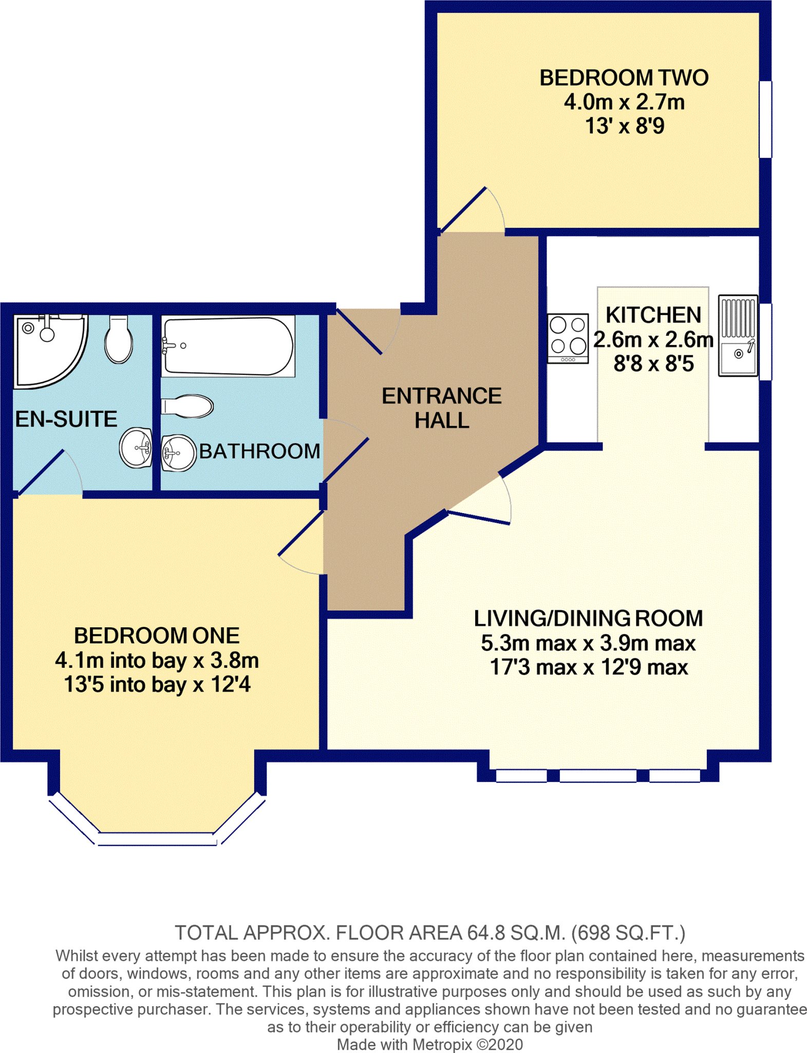 2 bed flat to rent in Wimborne Road, Bournemouth, BH2 17
