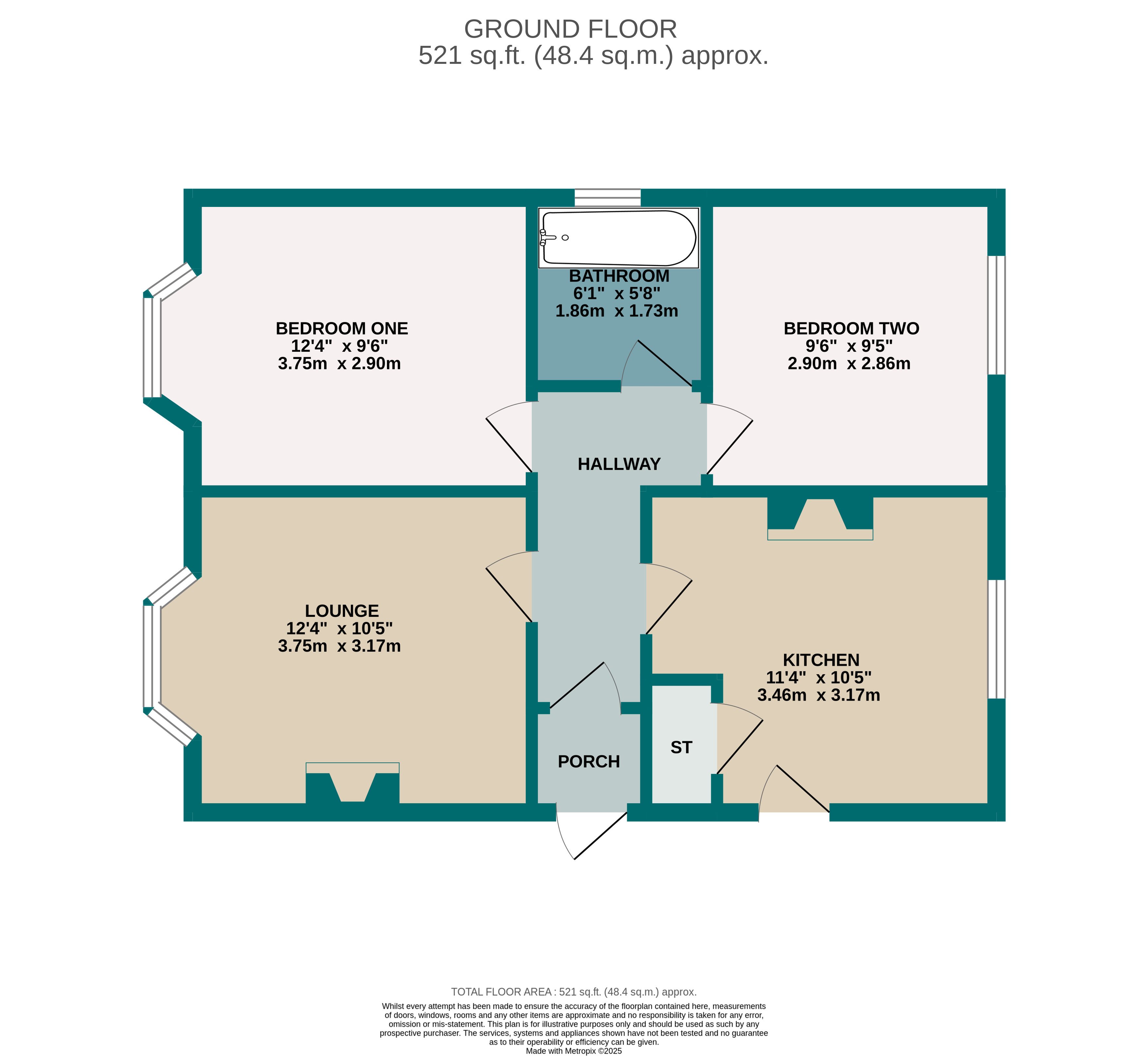 2 bed bungalow to rent in Evershot Road, Bournemouth, BH8 7
