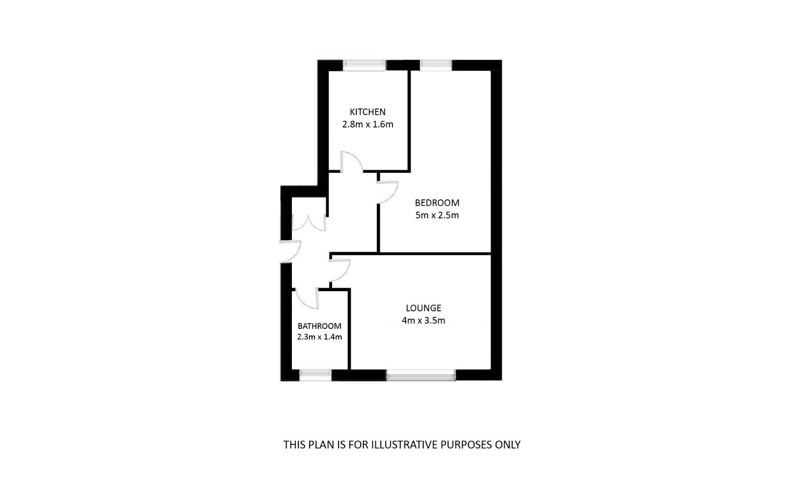1 bed flat for sale in King Street , Crieff, Perth and Kinross, PH7 3AX - Property floorplan
