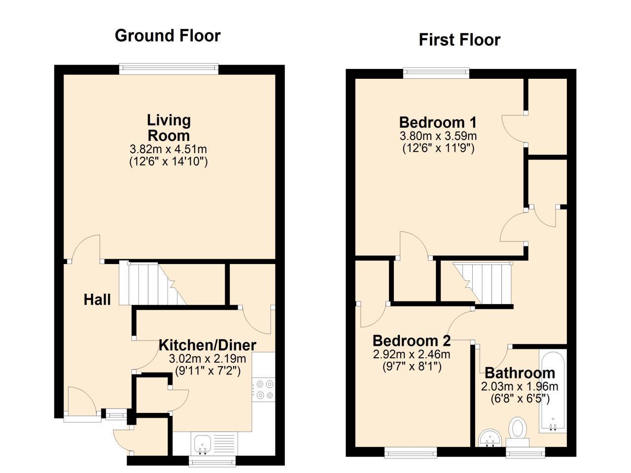 2 bed duplex to rent in Burnett Road (AD), Streetly, B74 9