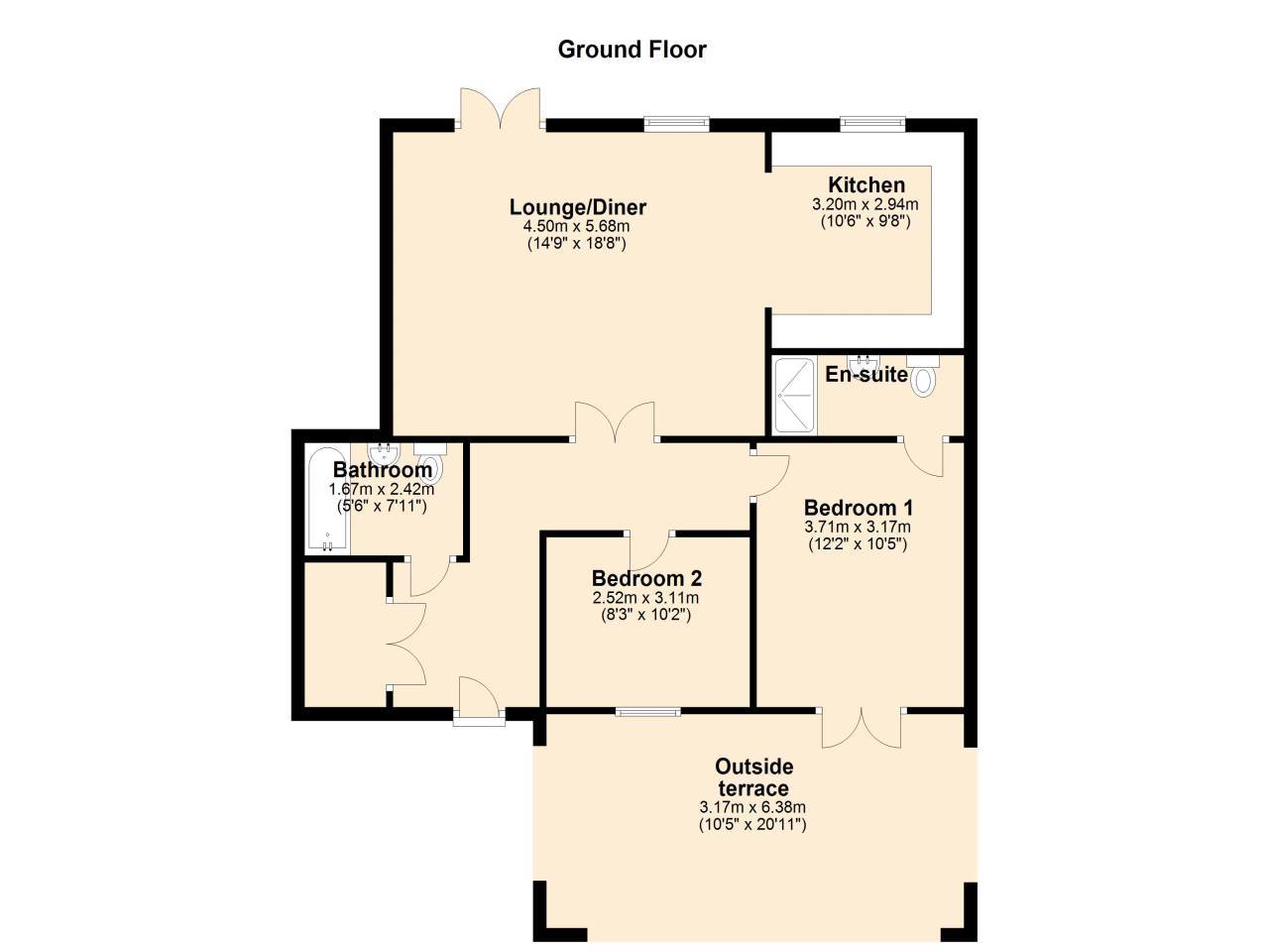 2 bed flat to rent in Mere Green Road (with private terrace), Sutton Coldfield, B75 10