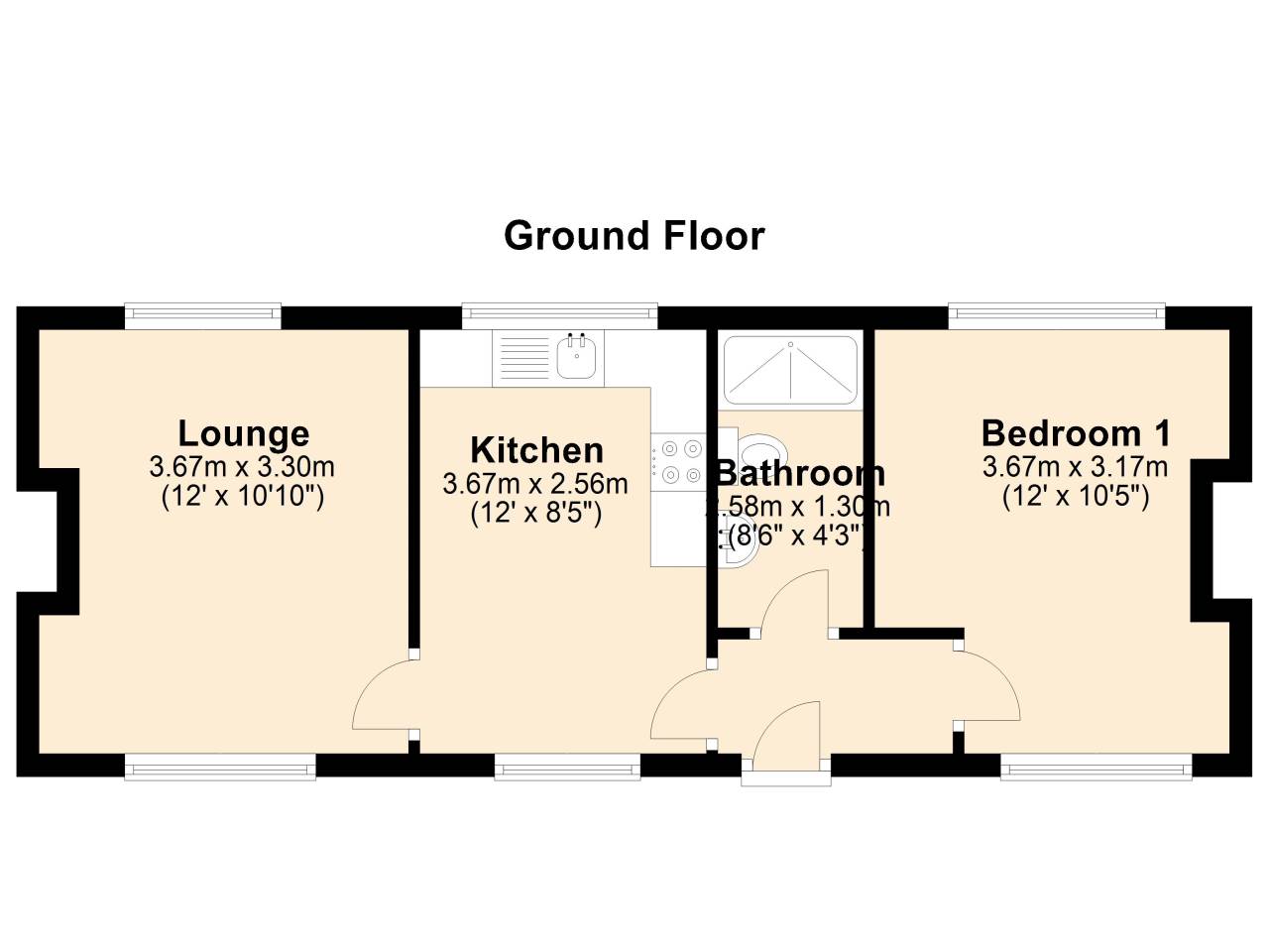 1 bed semi-detached bungalow to rent in Coleshill Road, Sutton Coldfeild, B75 6