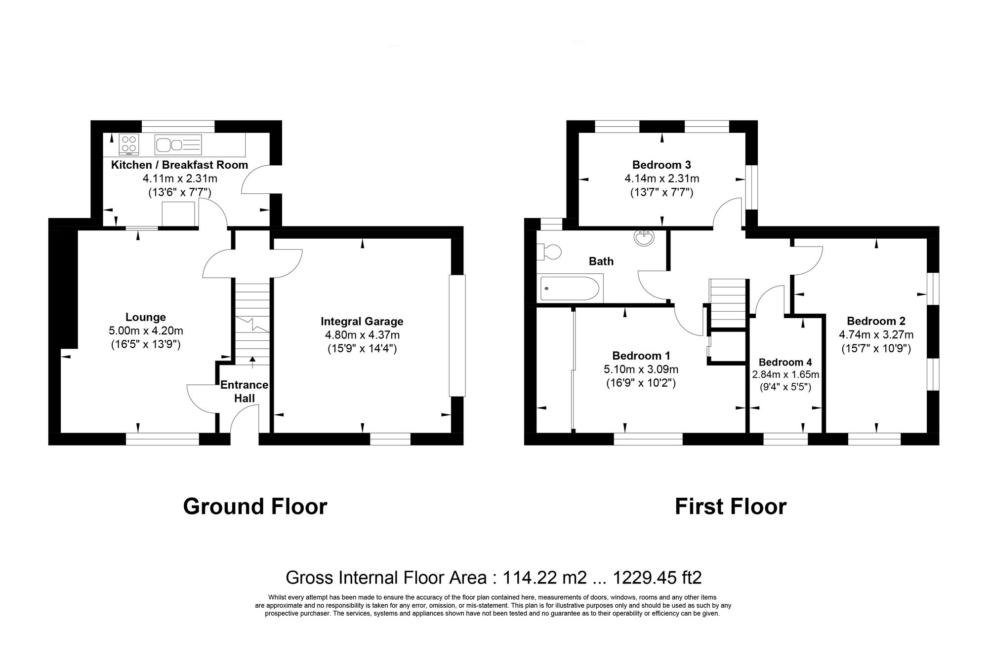 4 bed end of terrace house for sale in Moor Bottom Road, Halifax - Property floorplan
