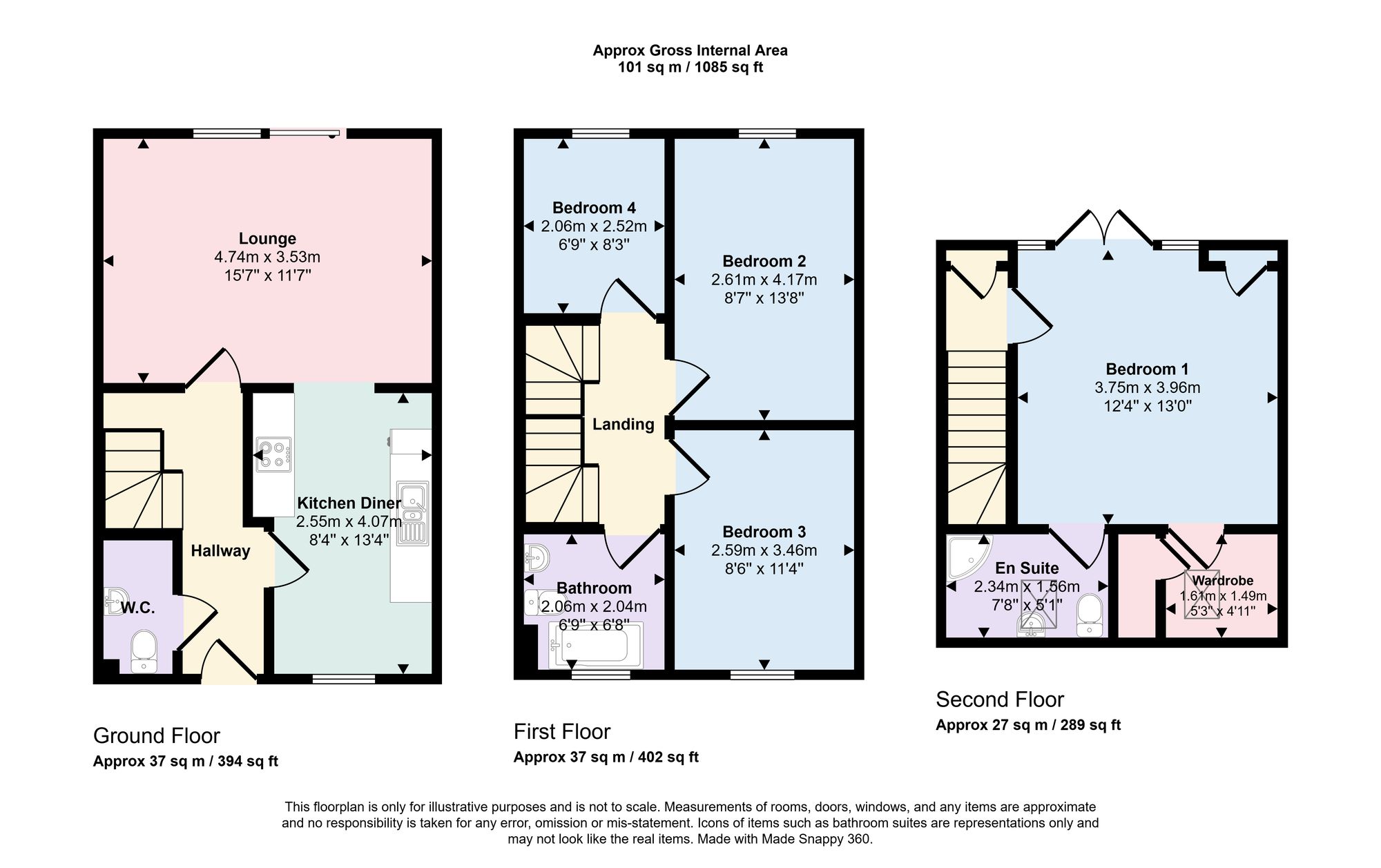 4 bed for sale in Hebble View, Halifax - Property floorplan