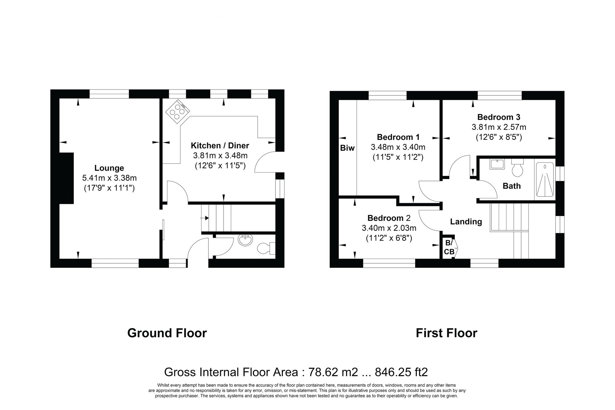 3 bed semi-detached house for sale in Spring Hall Lane, Halifax - Property floorplan