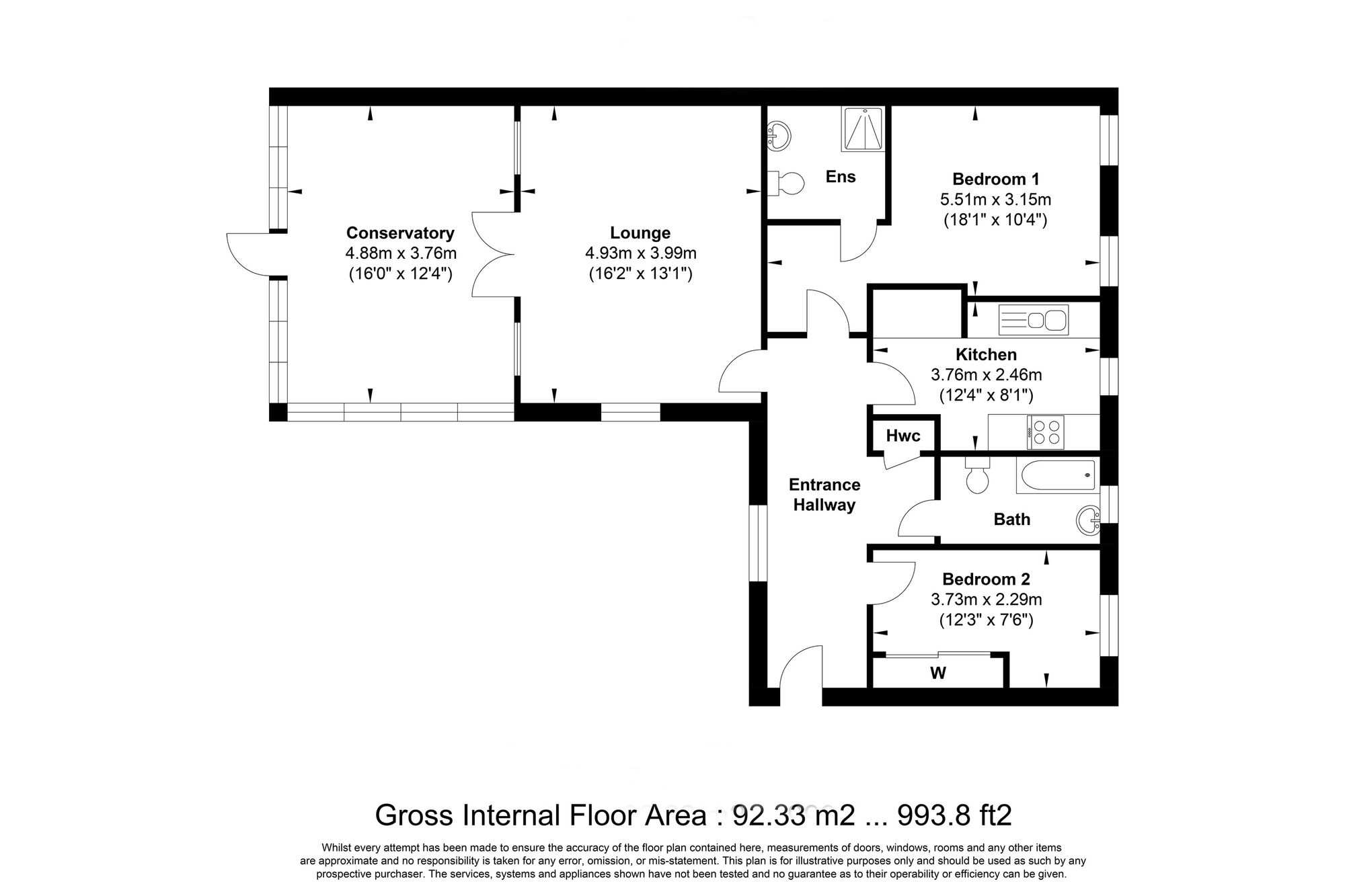 2 bed flat for sale in Sinderhill Court, Halifax - Property floorplan