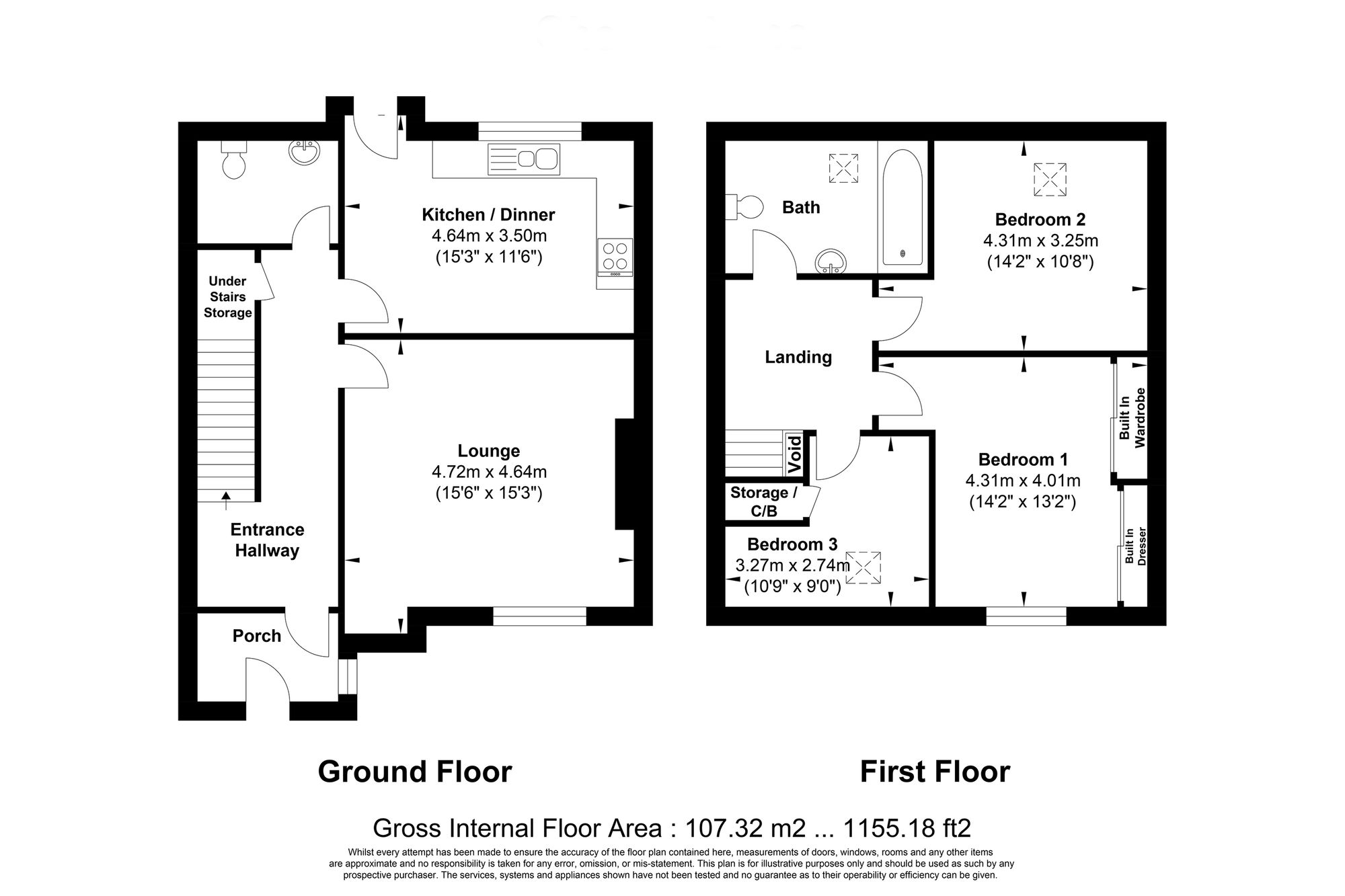 3 bed terraced house for sale in Clough Lane, Halifax - Property floorplan