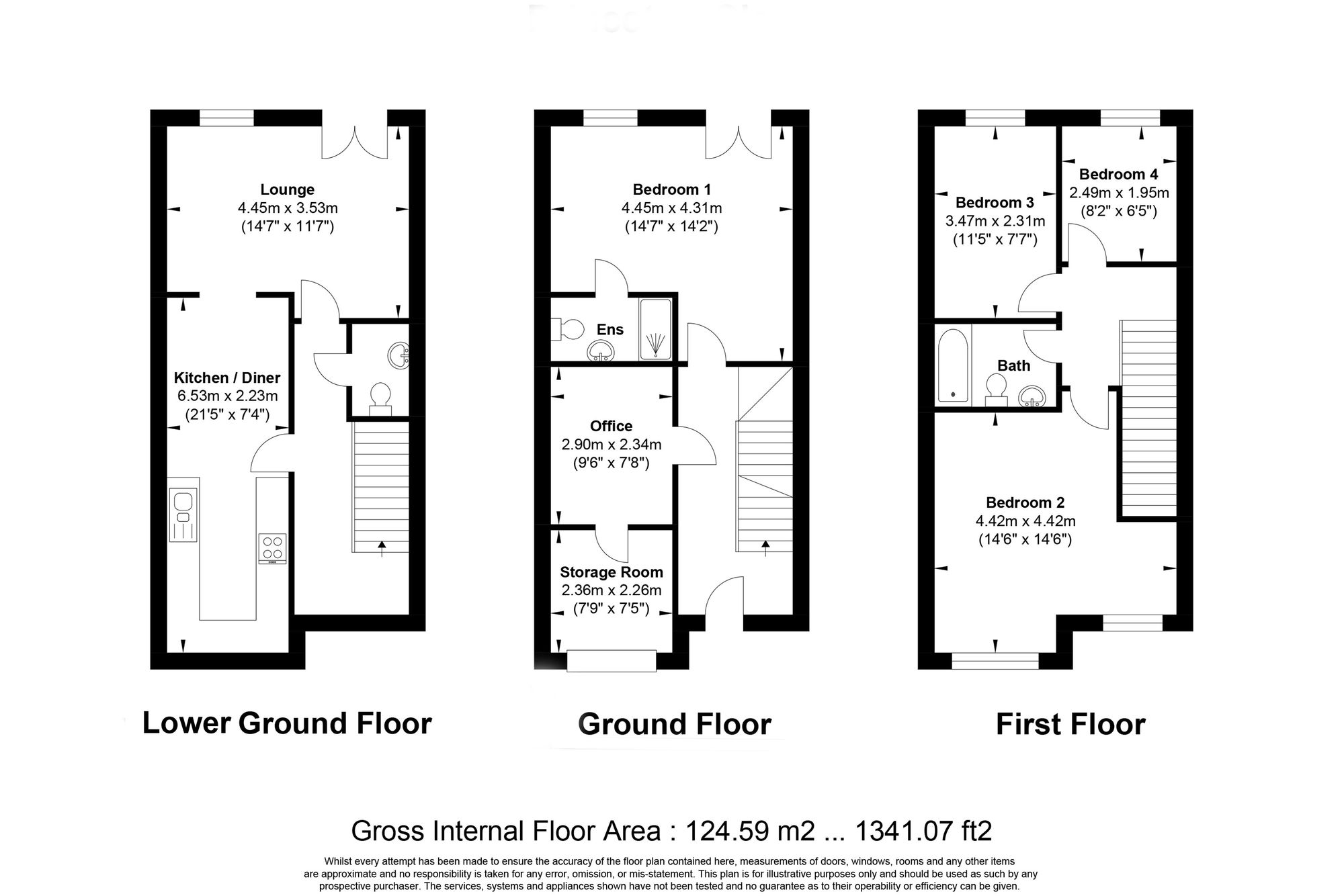 4 bed terraced town house for sale in Princeton Close, Halifax - Property floorplan
