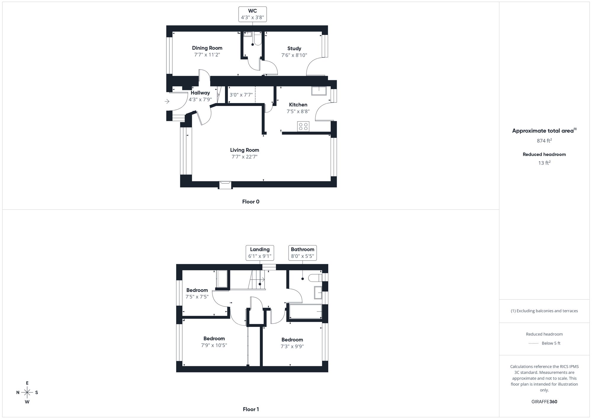 3 bed link detached house for sale in Coots Close, Buckingham, MK18 - Property floorplan