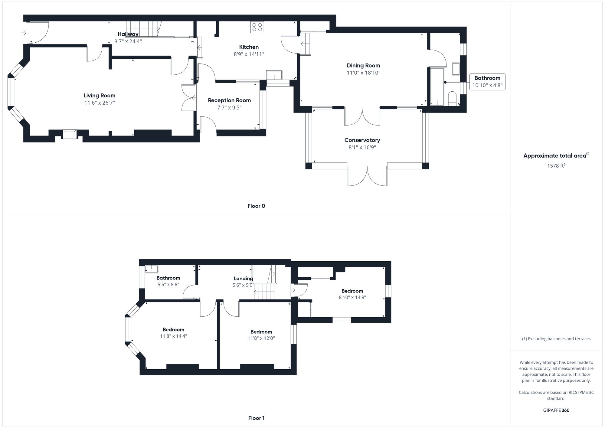 3 bed semi-detached house for sale in Banbury Road, Brackley, NN13 - Property floorplan