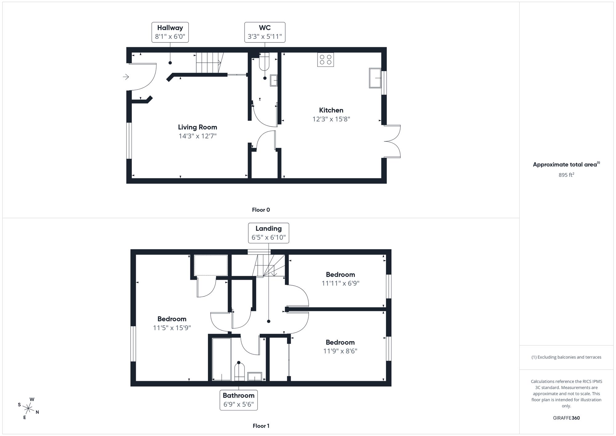 3 bed end of terrace house for sale in Field View, Brackley, NN13 - Property floorplan