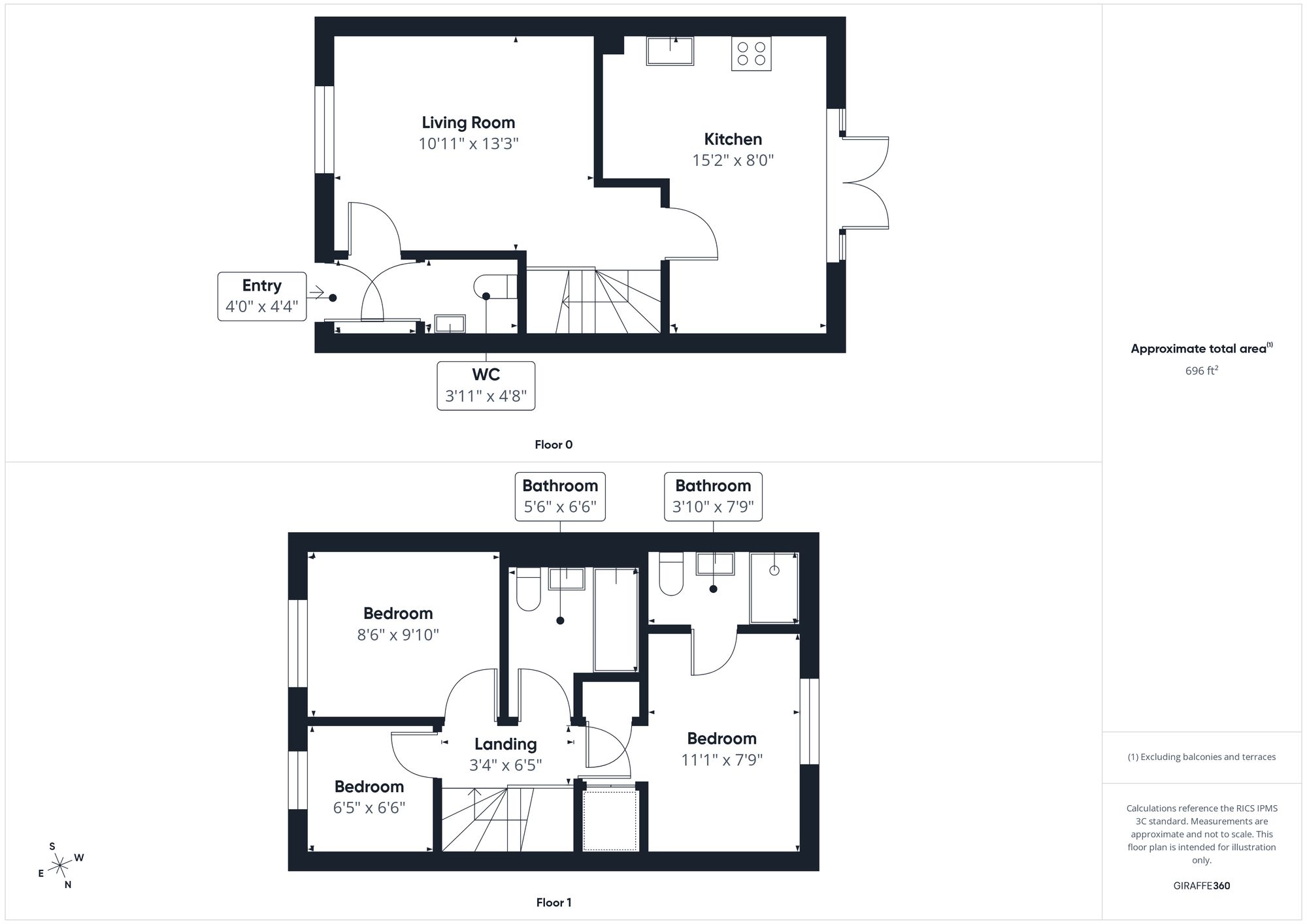 3 bed end of terrace house for sale in Squirrel Close, Brackley, NN13 - Property floorplan