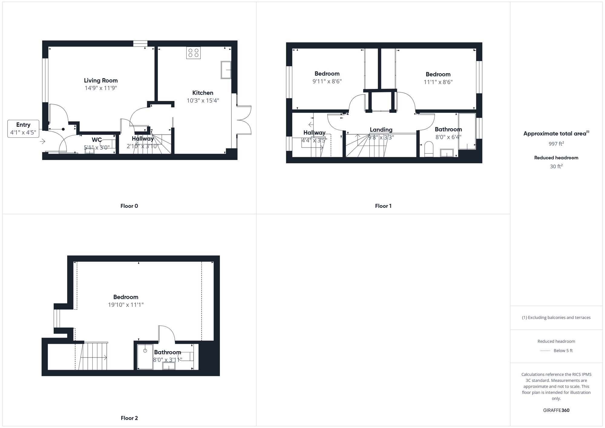 3 bed terraced house for sale in Prometheus Lane, Brackley, NN13 - Property floorplan